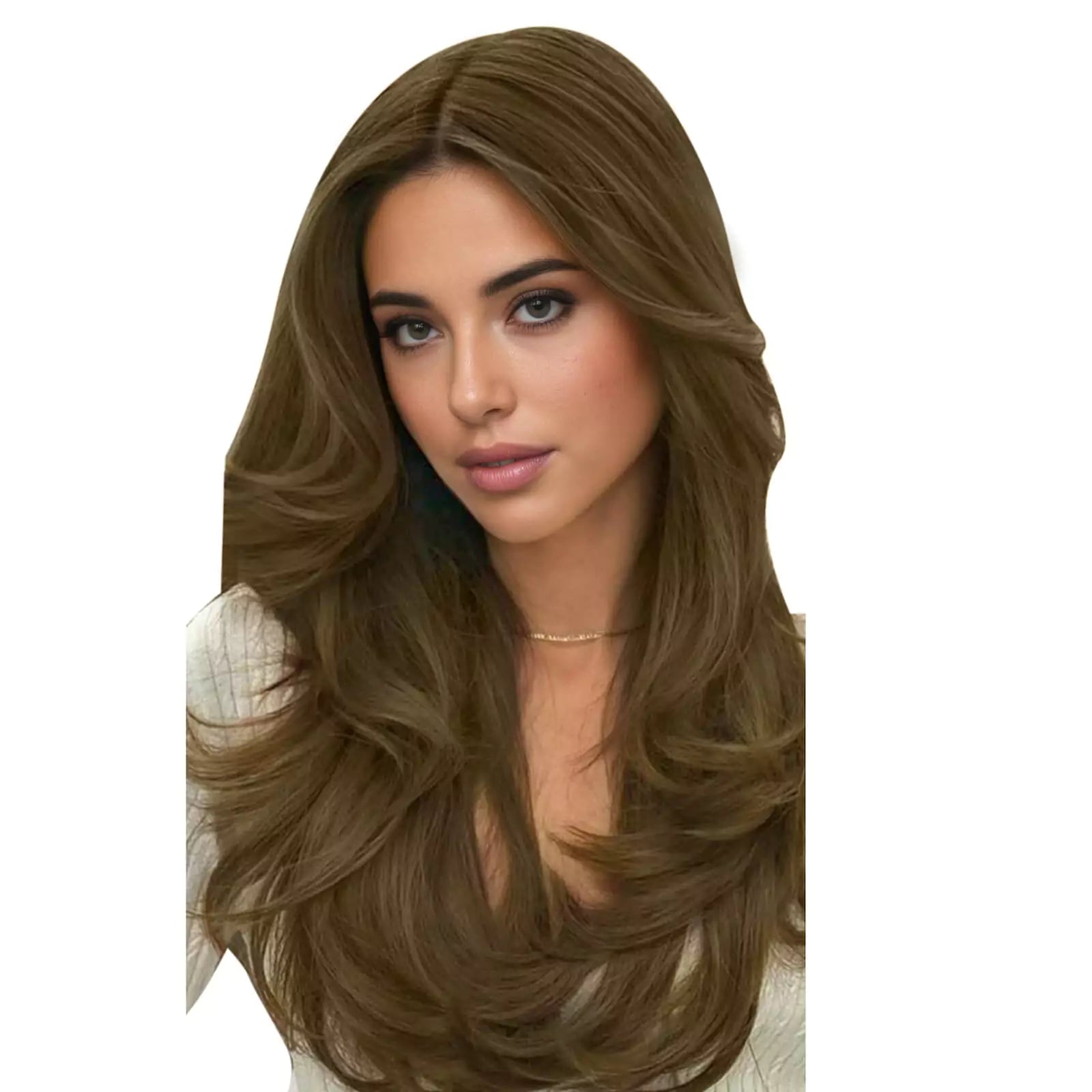 Fishnet Base Human Hair Toppers Dark Brown