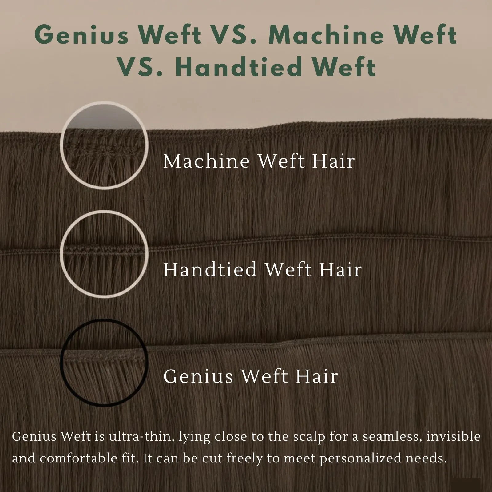 genius weft hair extensions vs machine weft hair extensions vs handtied weft hair extensions