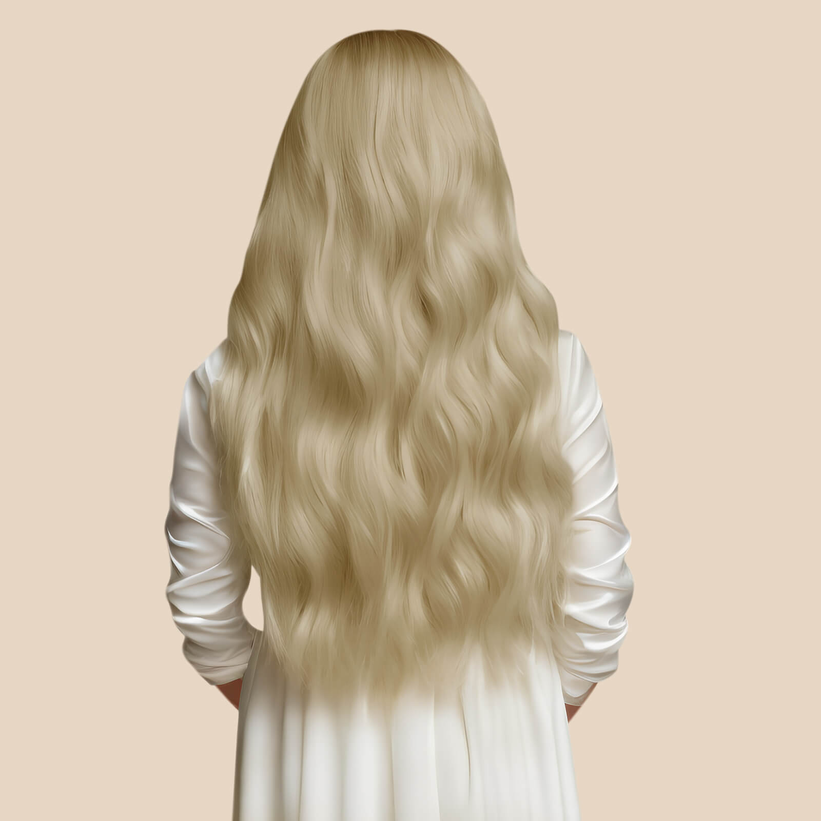 Virgin Hybrid Weft Extensions Platinum Blonde 60