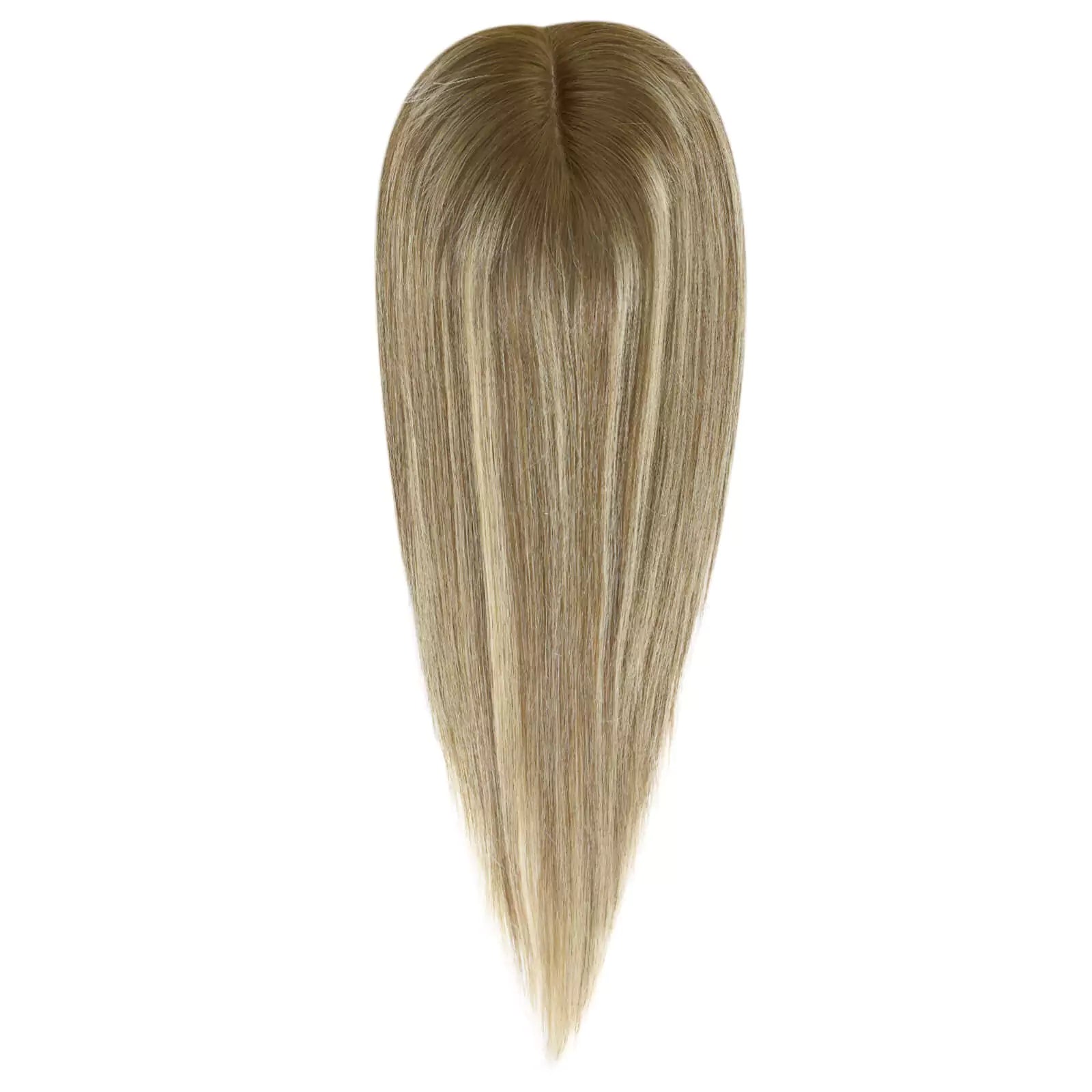 brown with highlights virgin human hair topper for women