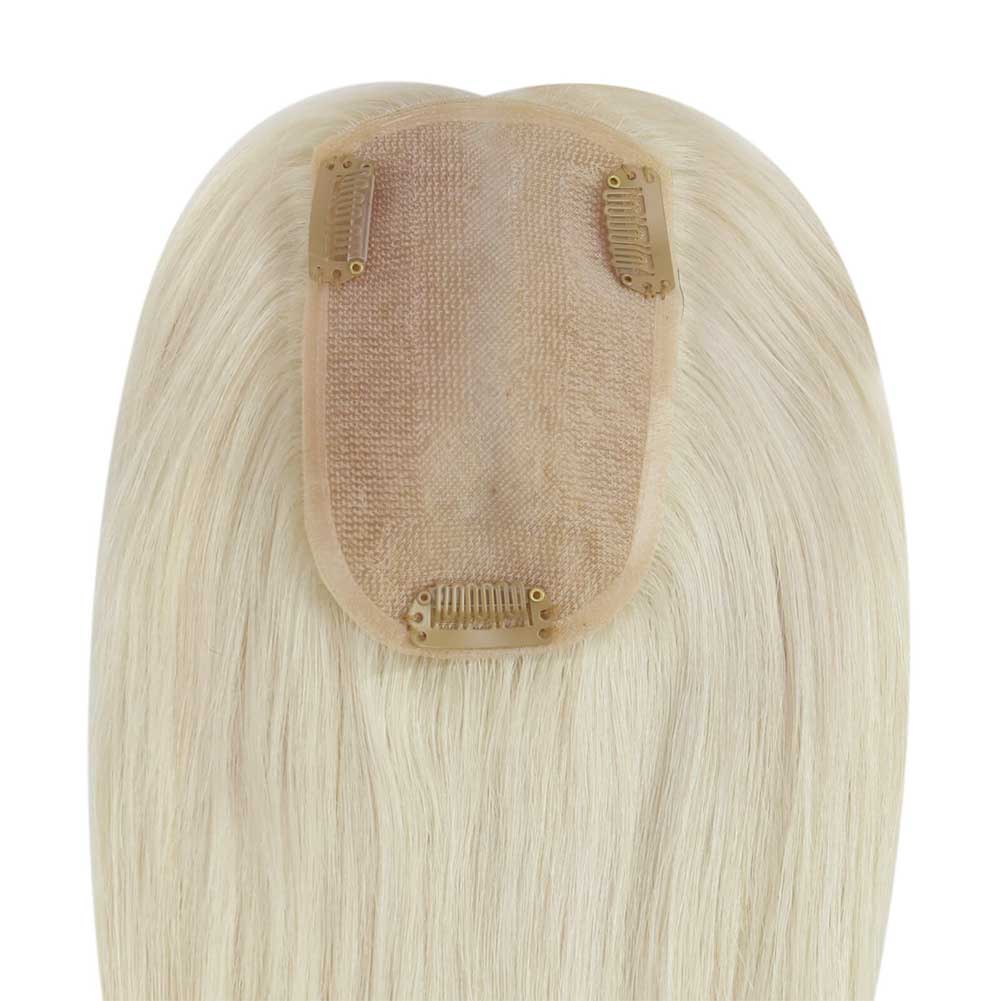 100% human hair topper pure color for hair loss