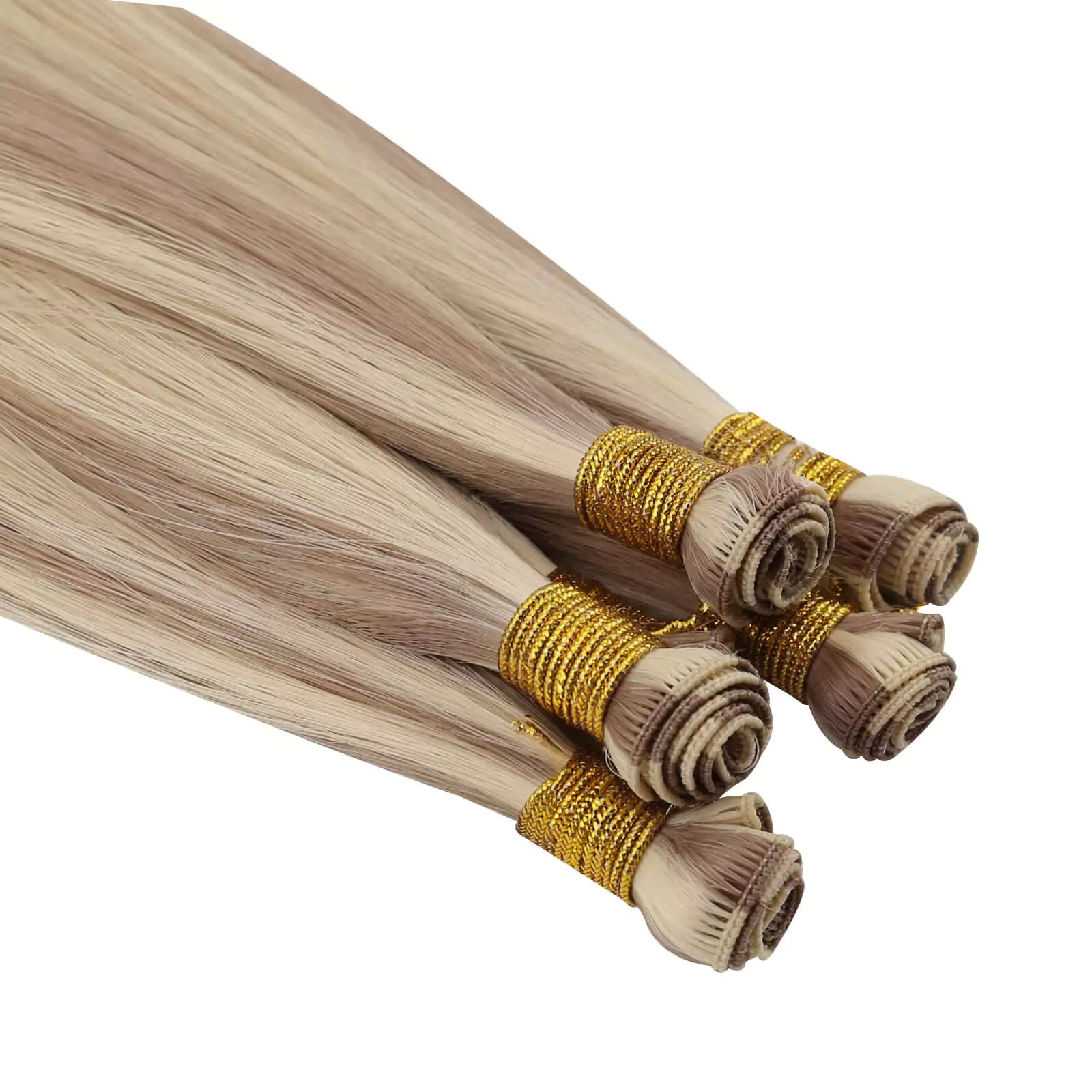 invisible human hair weft hand-tied hair weft
