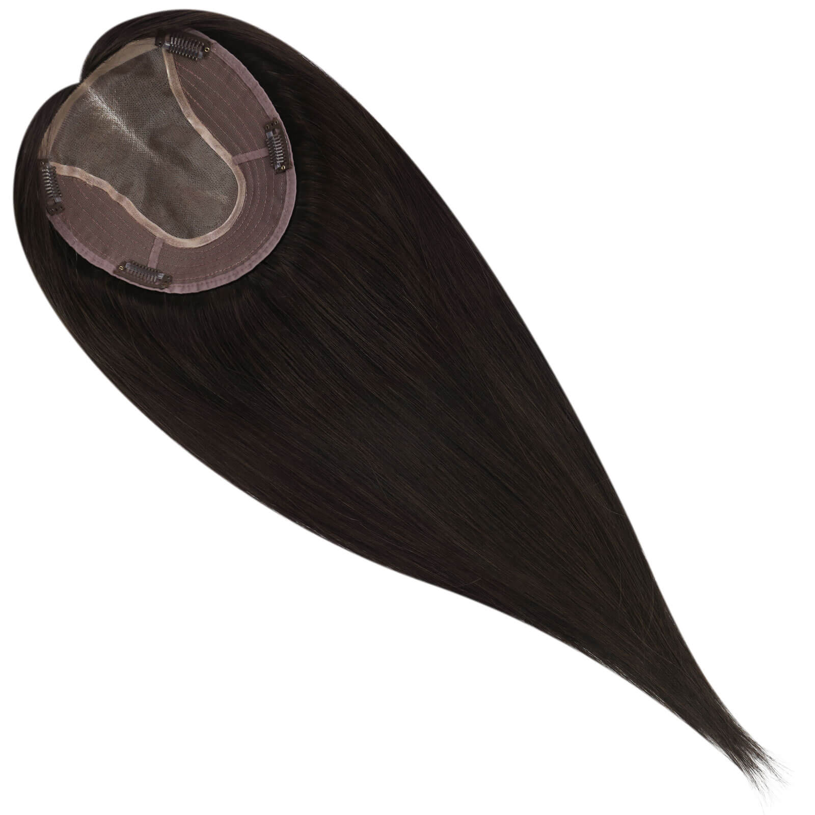 invisible hairpieces with clips in 100% human hair for thin hair