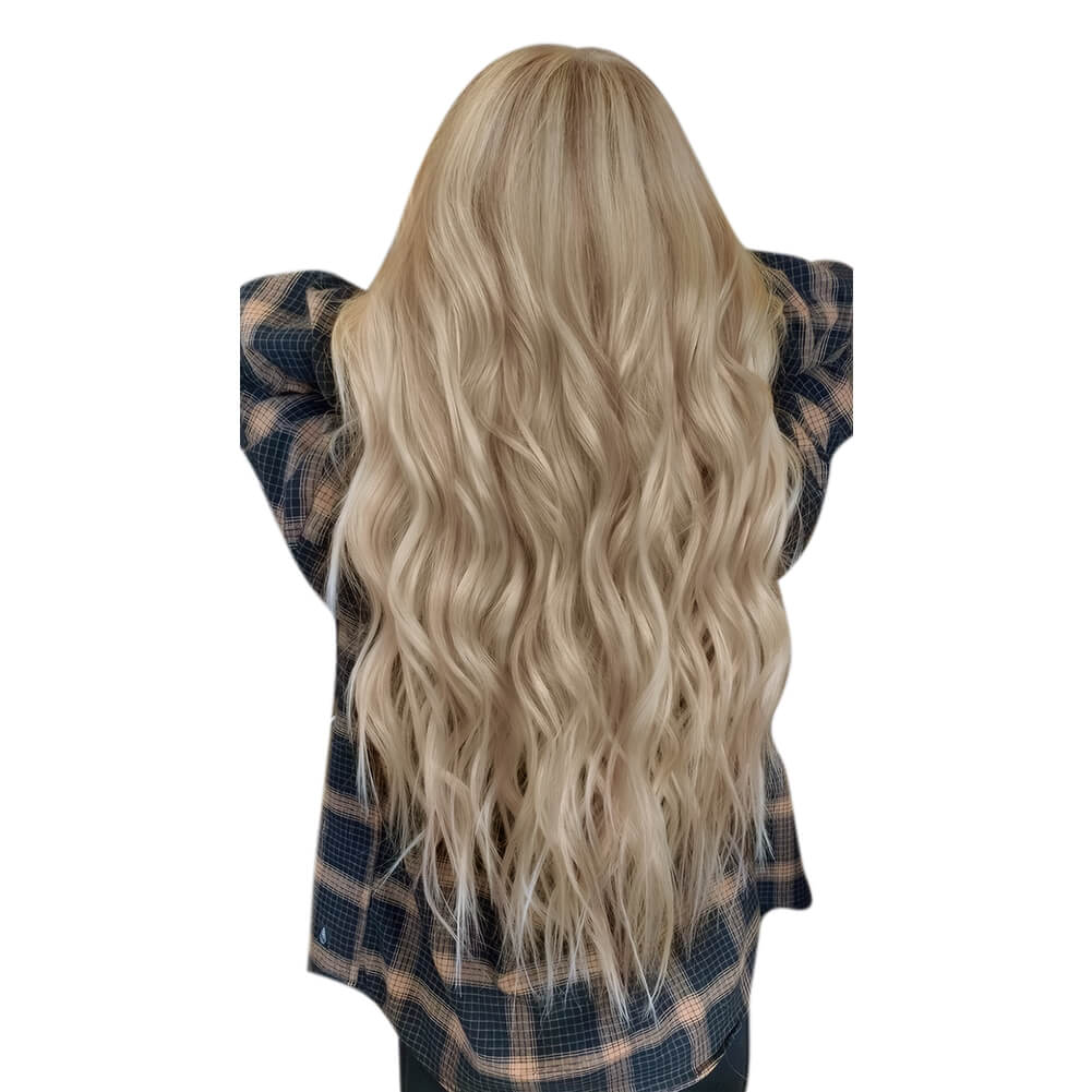 beach wavy invisible weft hair extensions human hair