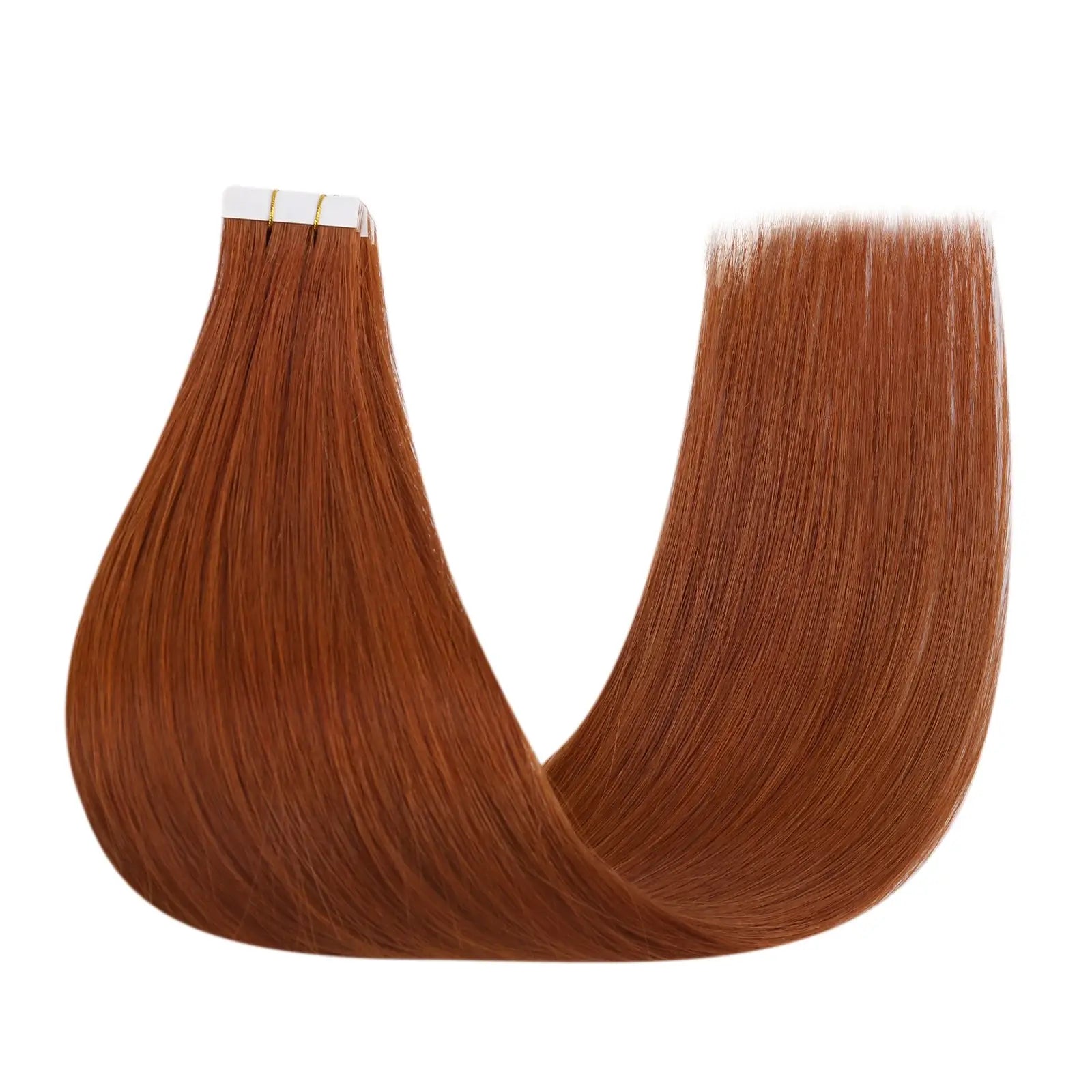 highqualityhumanhaircoppercolortapeins