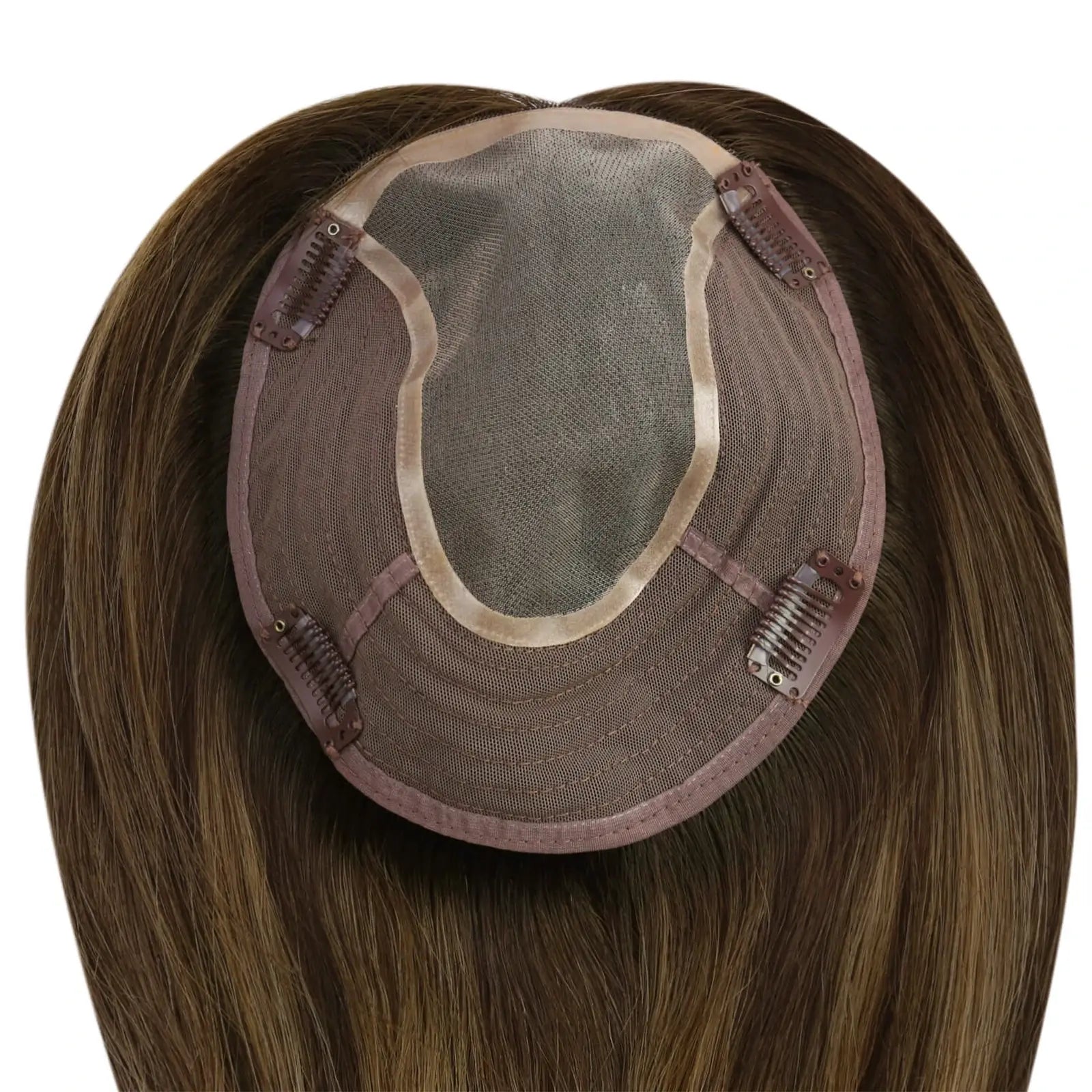 high quality human hair toppee mono base for women