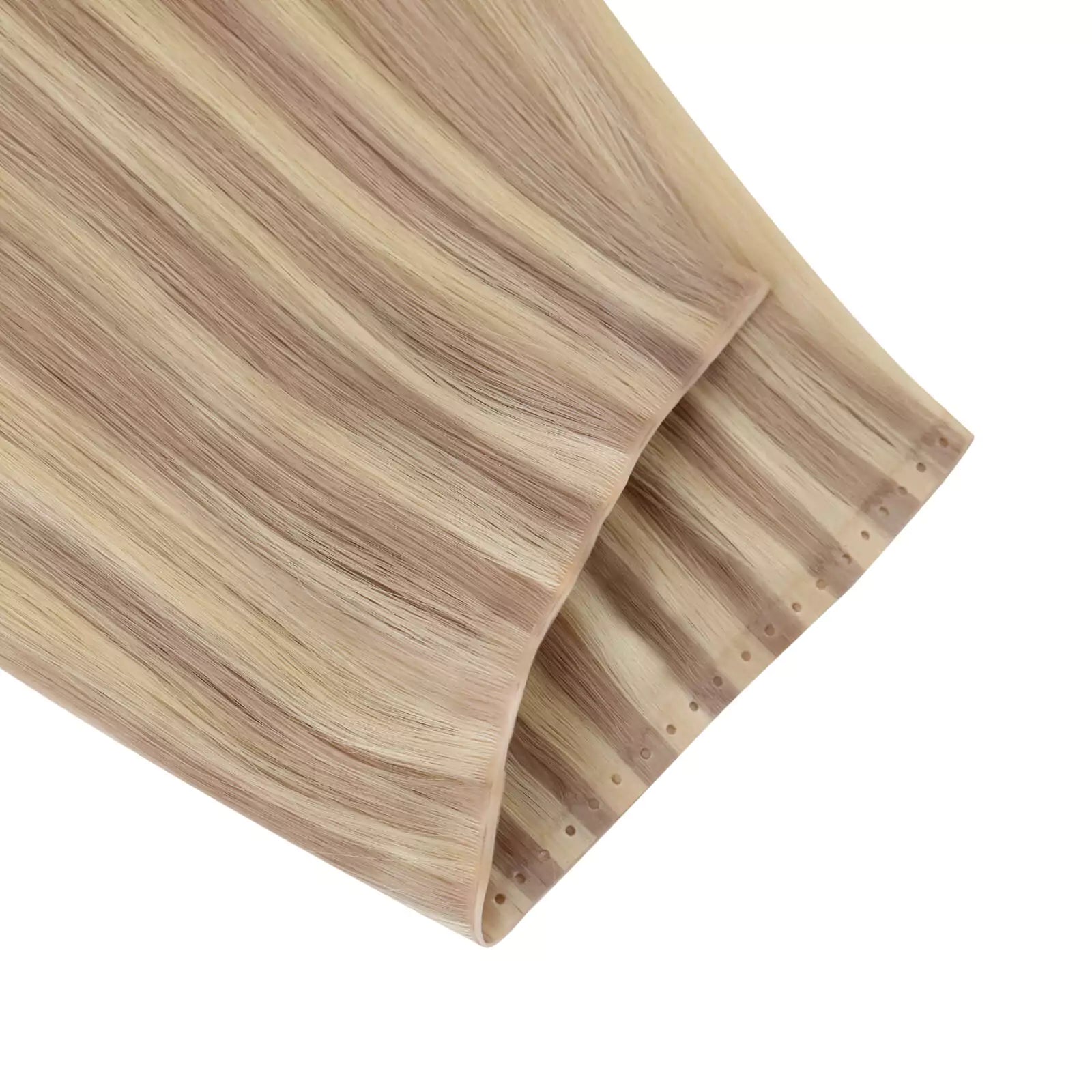 PU skin weft with small hole virgin human hair