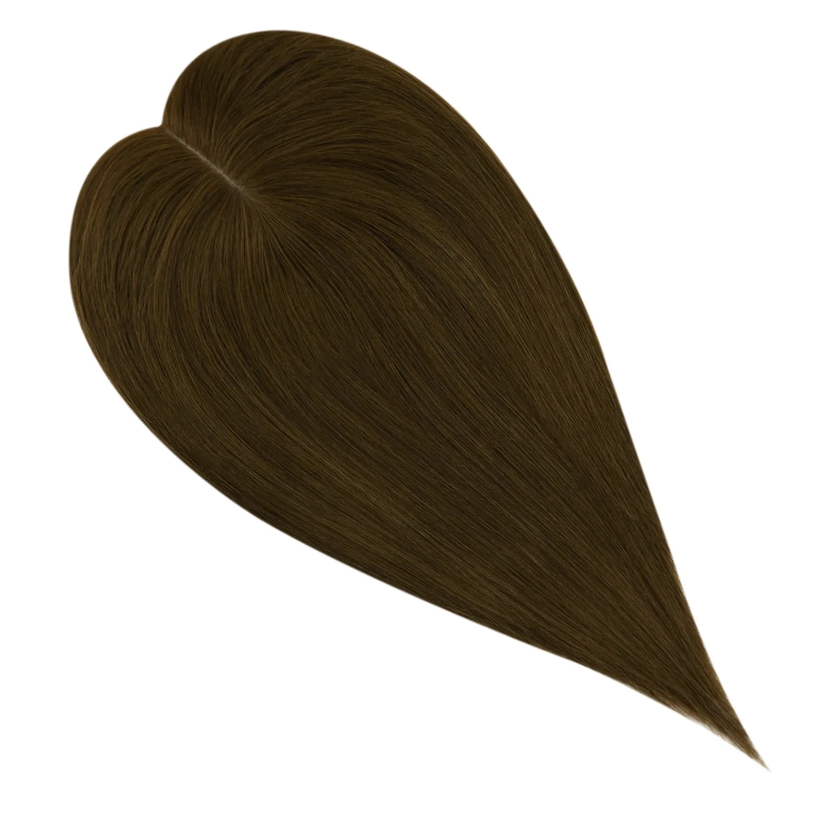 brown fishnet human hair topper
