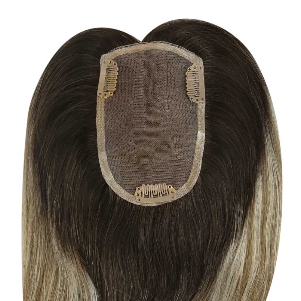 100% human hair topper clip in natural hair topper