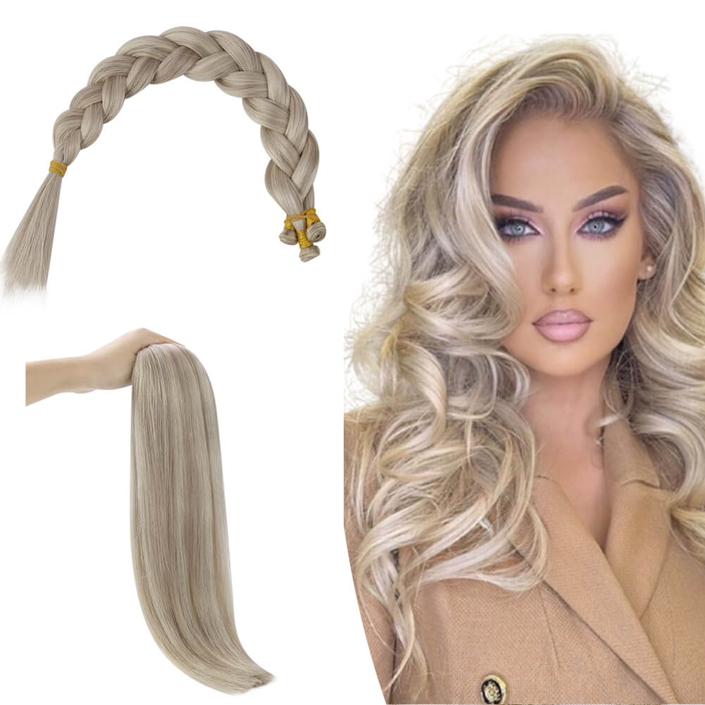 Human Hair Weave Virgin Genius Weft Extensions Highlight