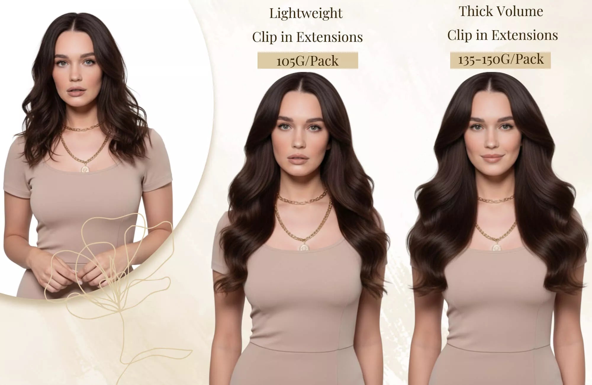 clip in hair extensions before after