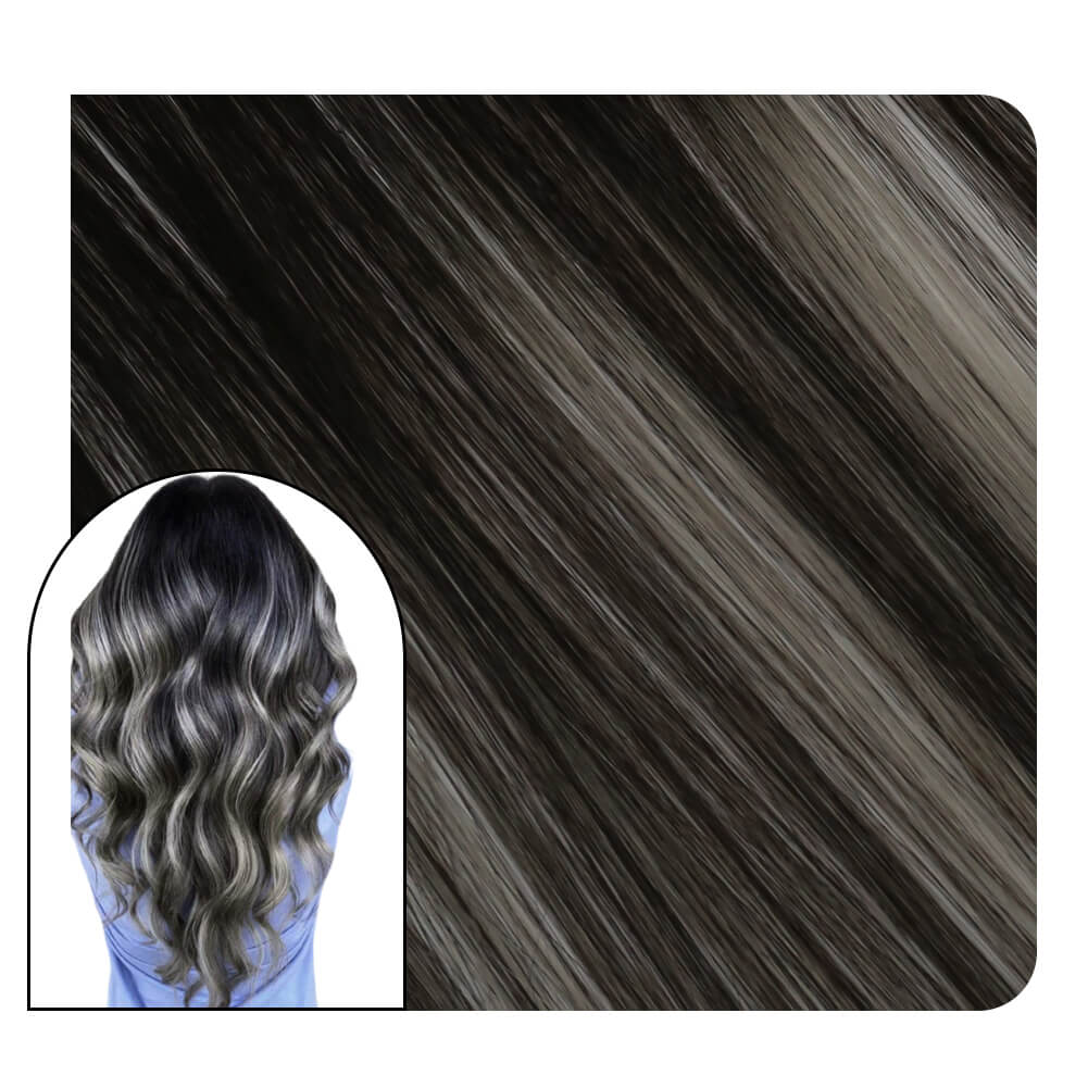Balayage Invisible Injection Tape in Hair Extensions For Black Hair