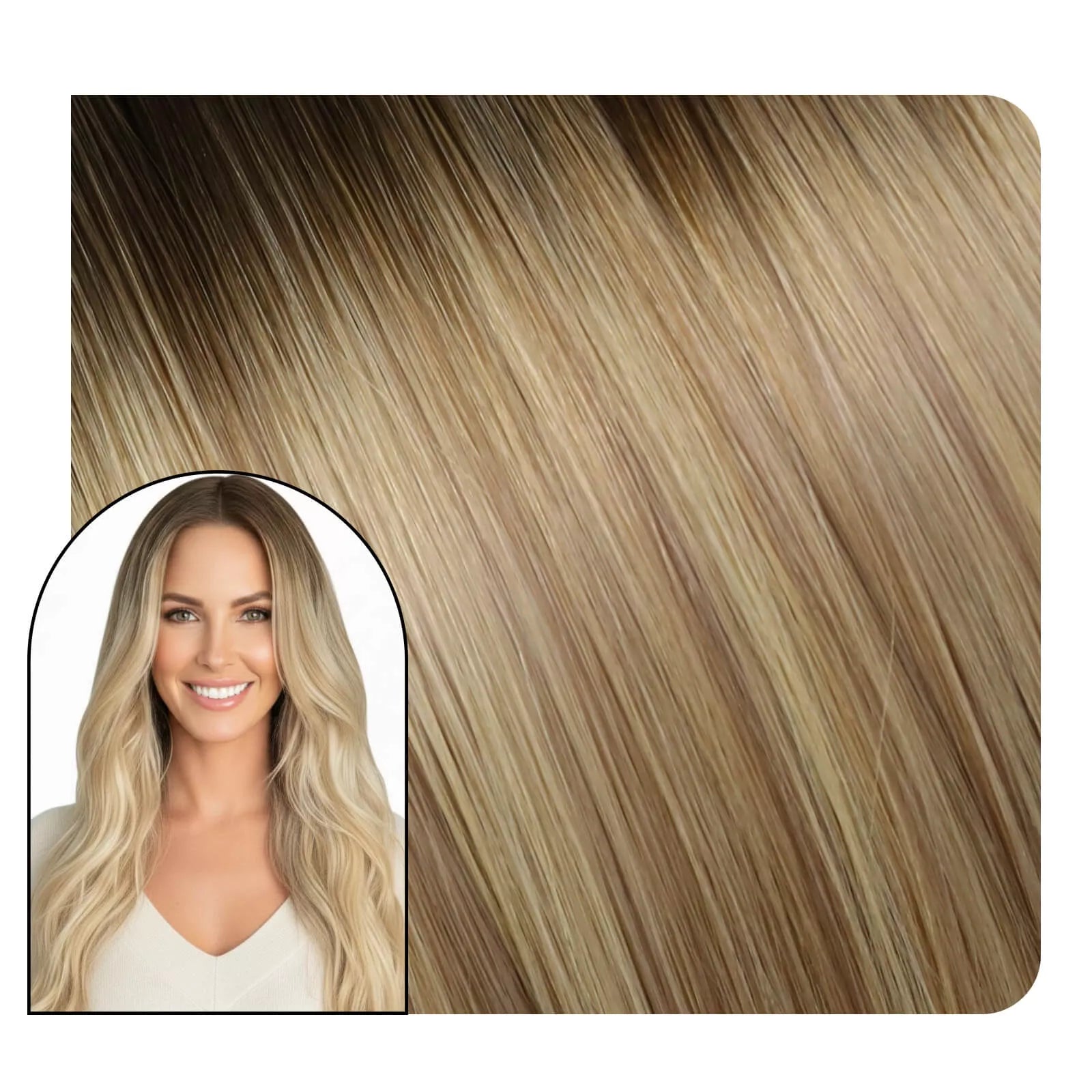PU hole weft hair extensions for women