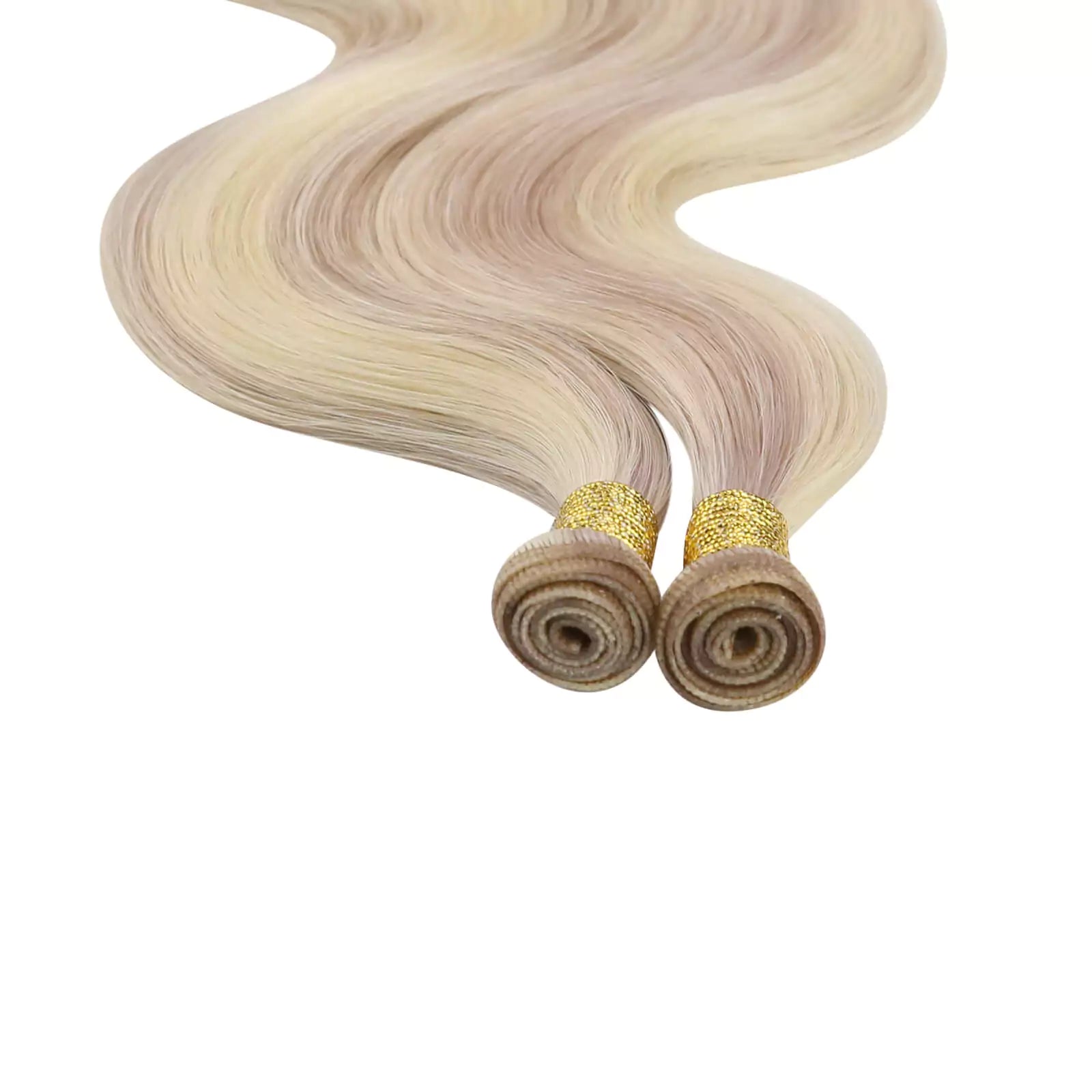 22 Inch Weft Hair Extensions Beach Wavy Genius Weft Highlight Color P18/613