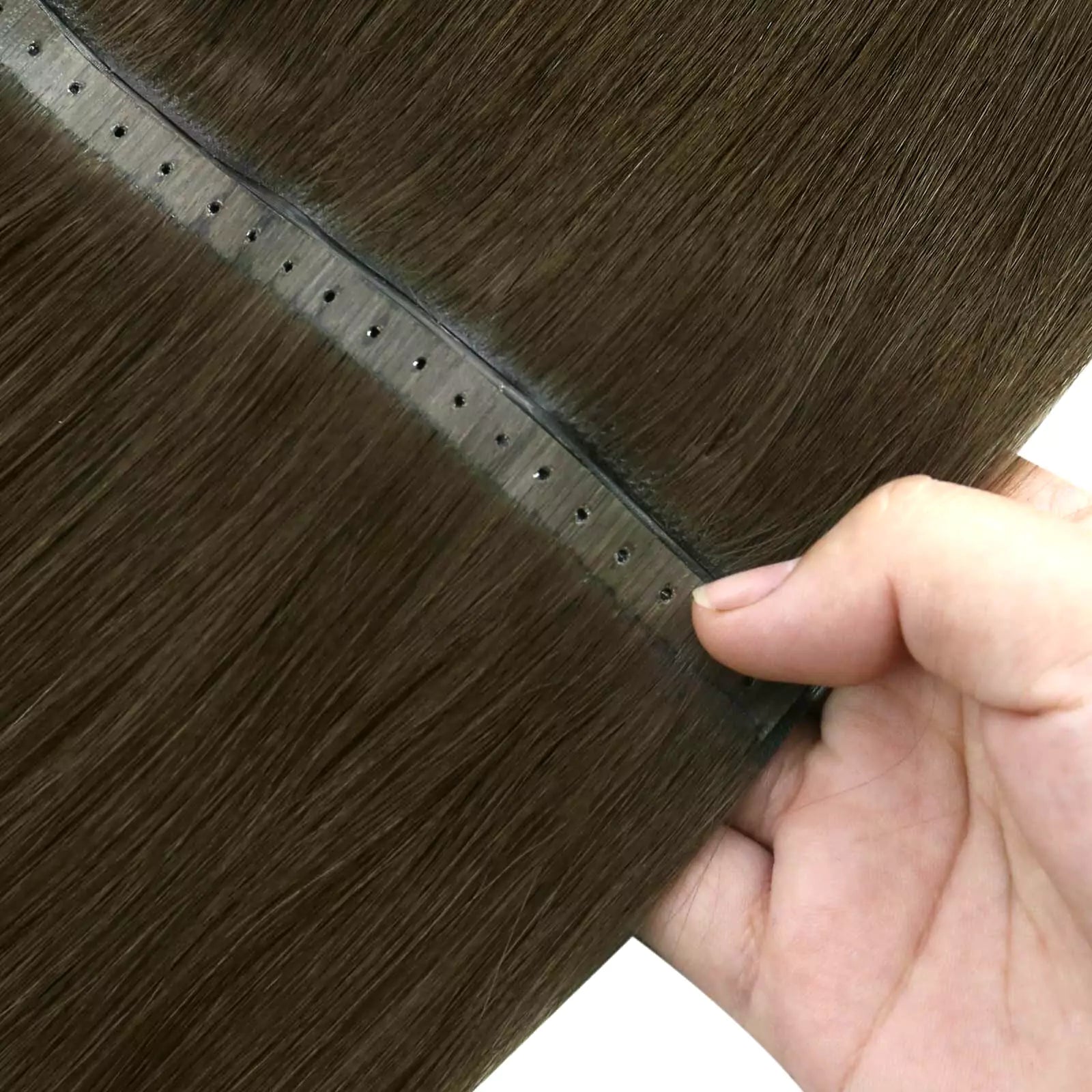 weft sew in hair extensions with small hole for women