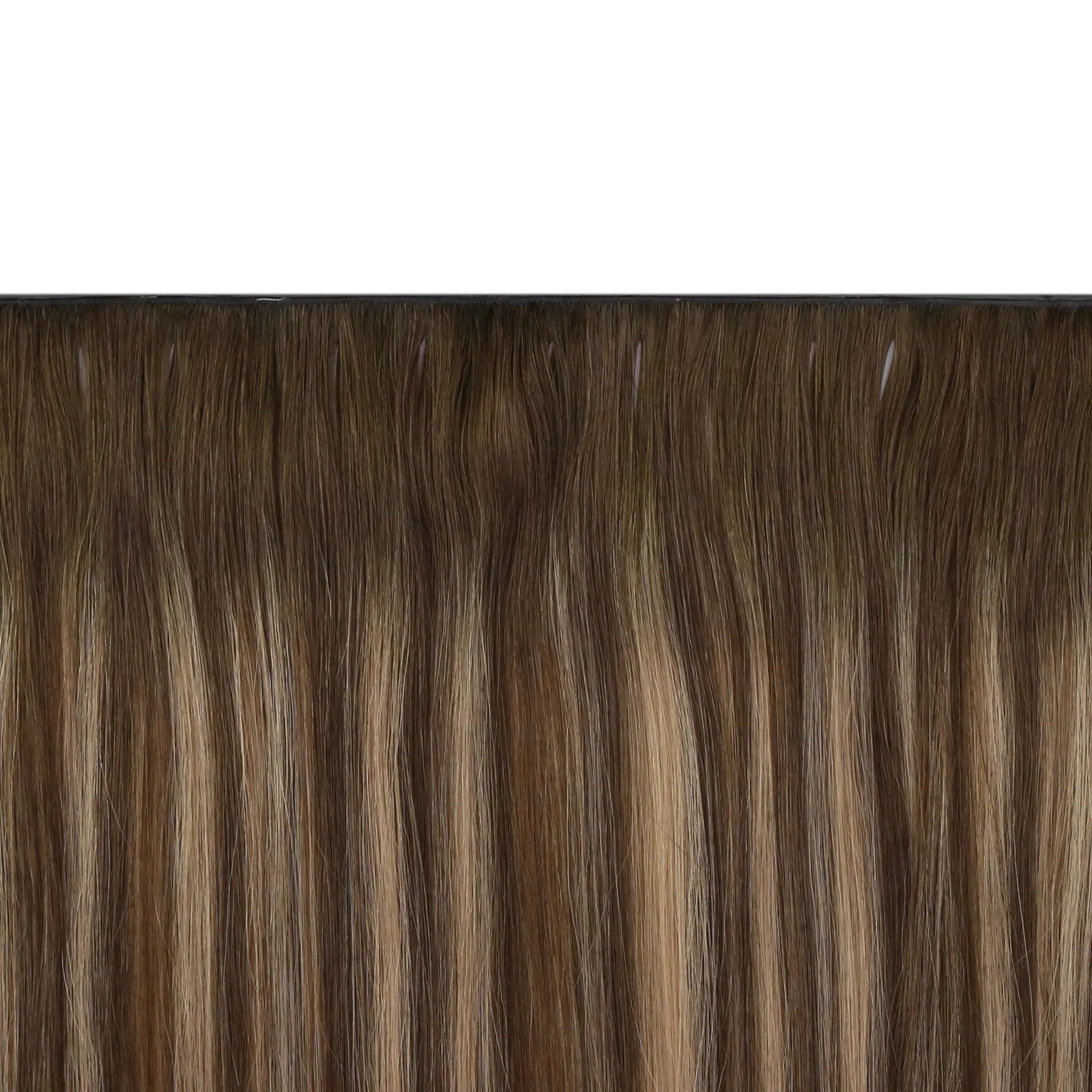 flat pu hole weft hair extensions virgin butterfly weft hair brown for women
