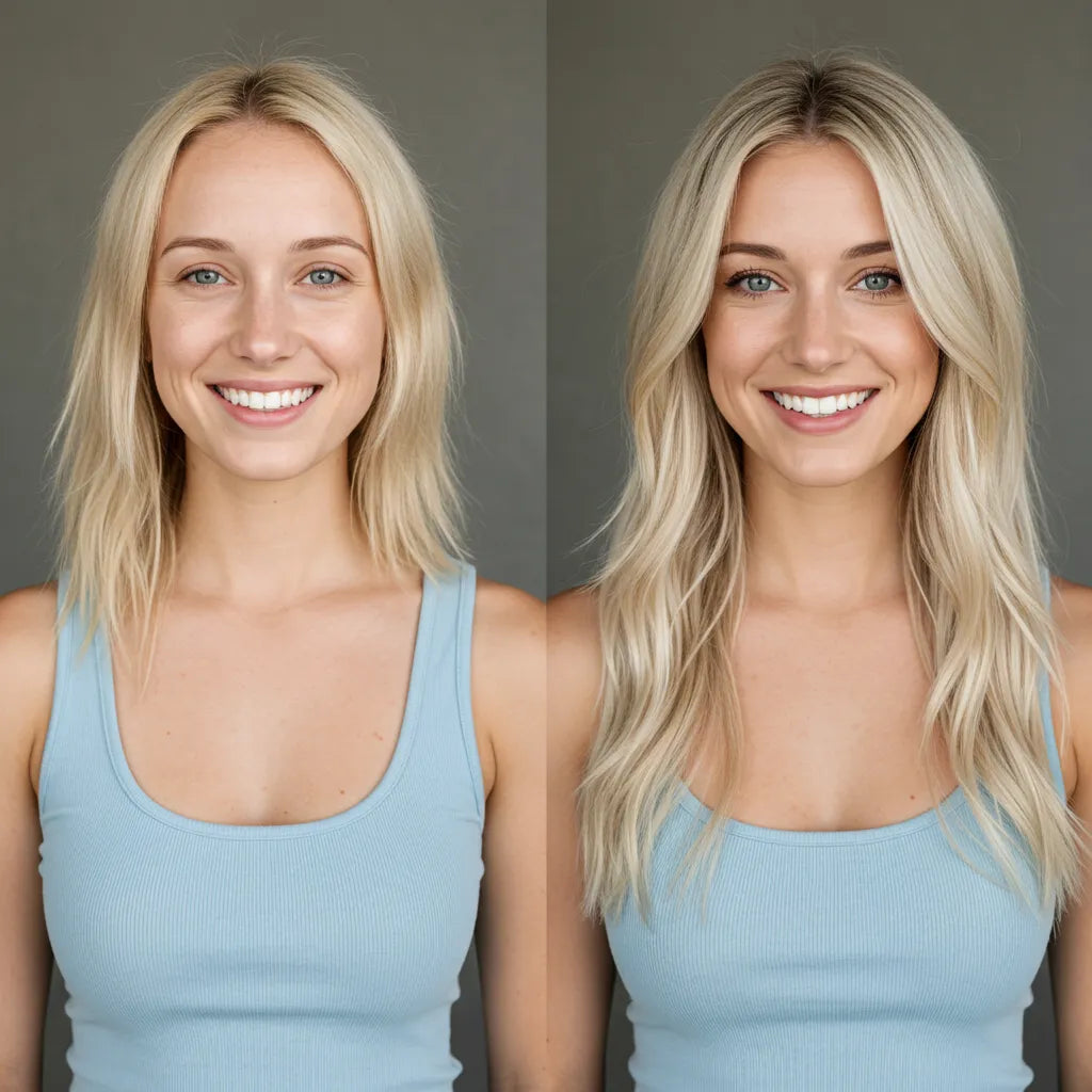 Virgin Invisible Seamless PU Injection Tape Hair Extensions Ash Blonde Highlighted P18/613