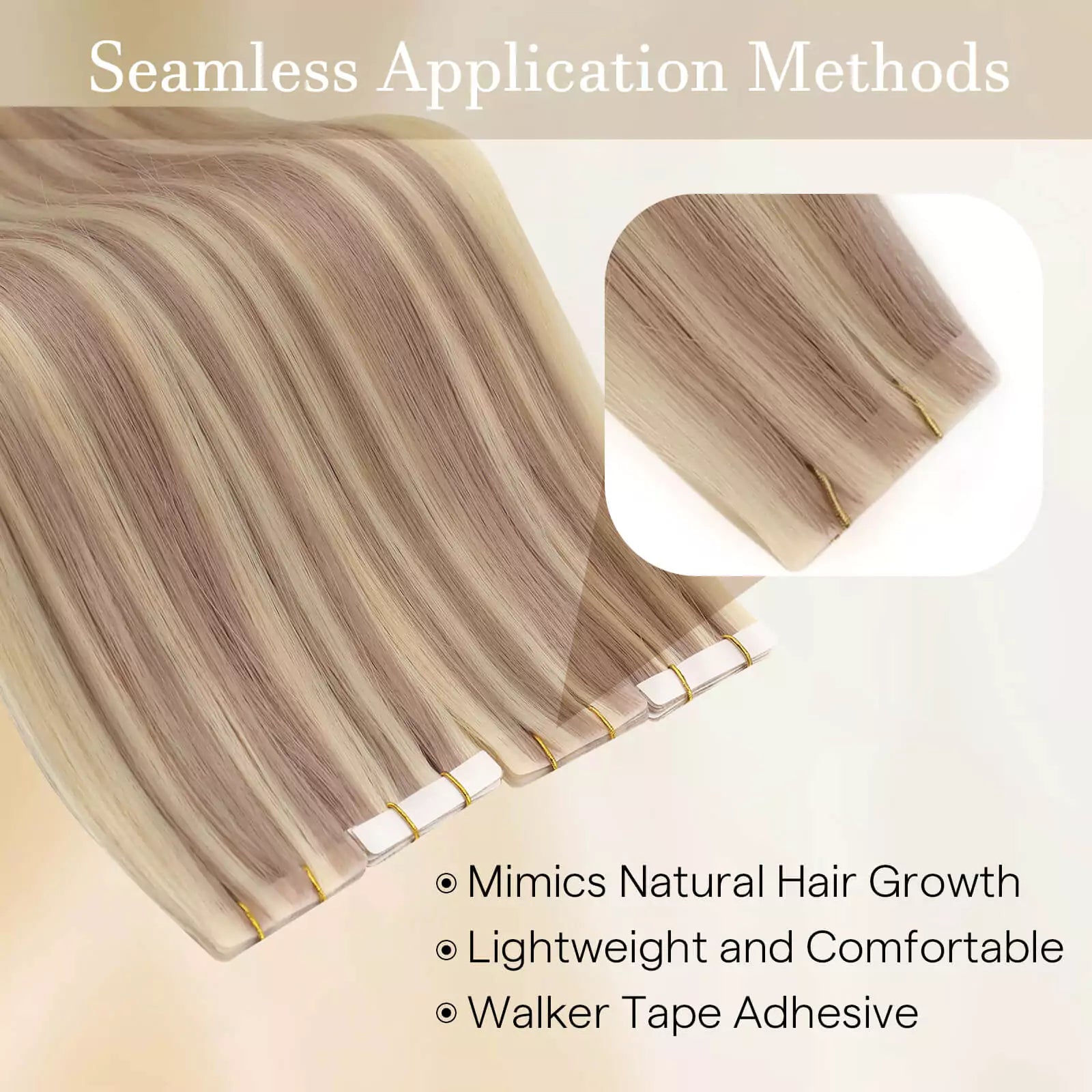 invisible injection tape in hair extensions