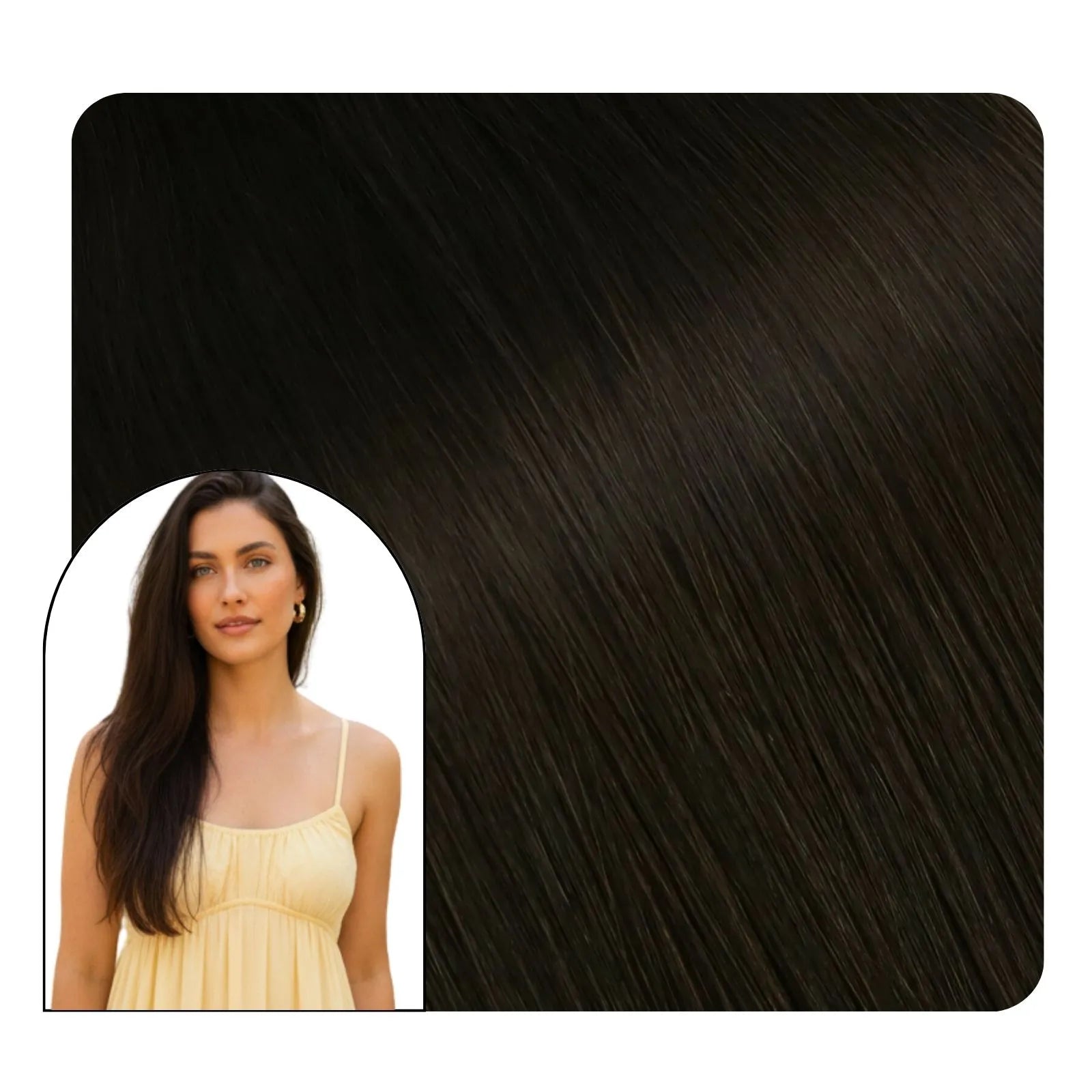brown seamless tape in weft hair extensions