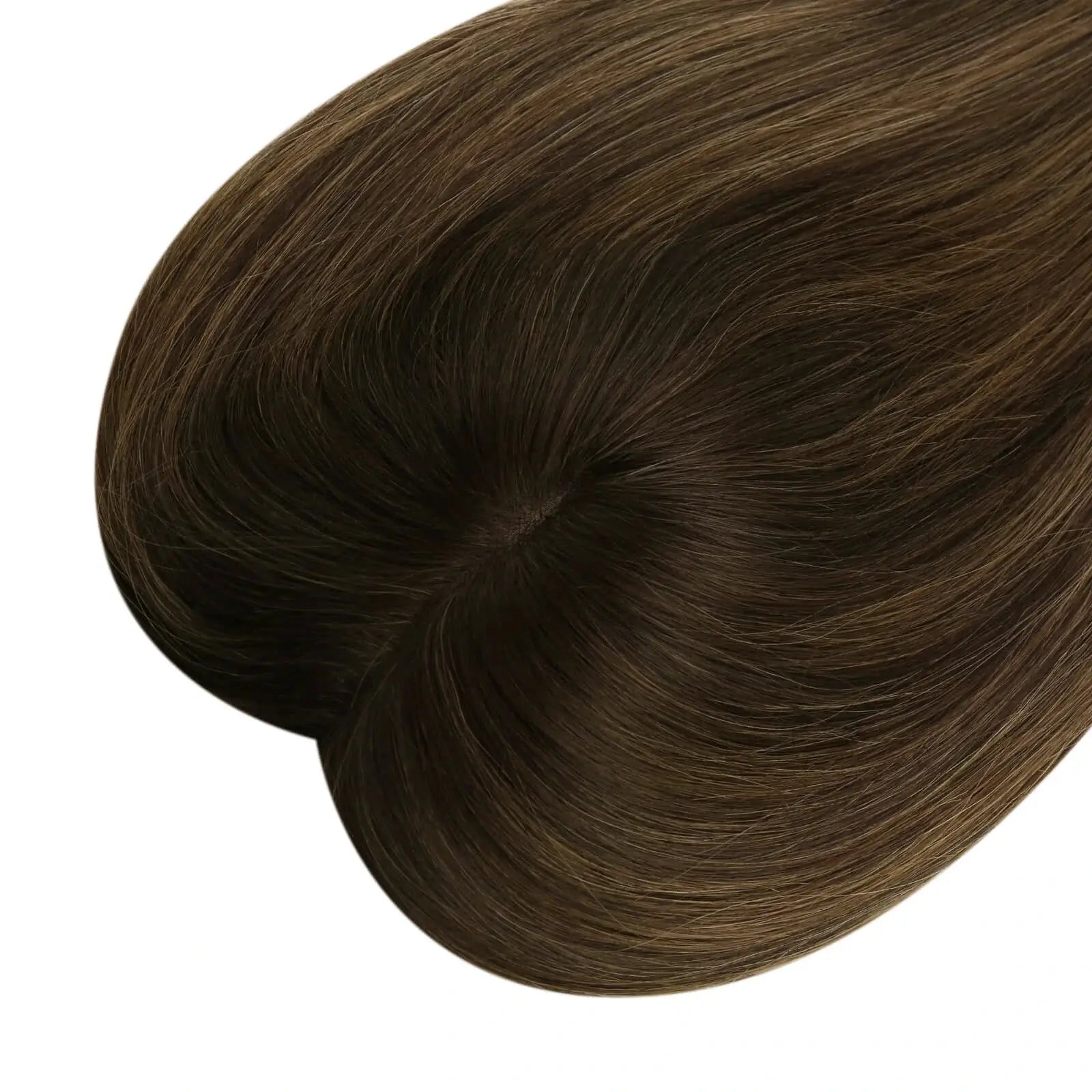 large base human hair topper balayage color for women