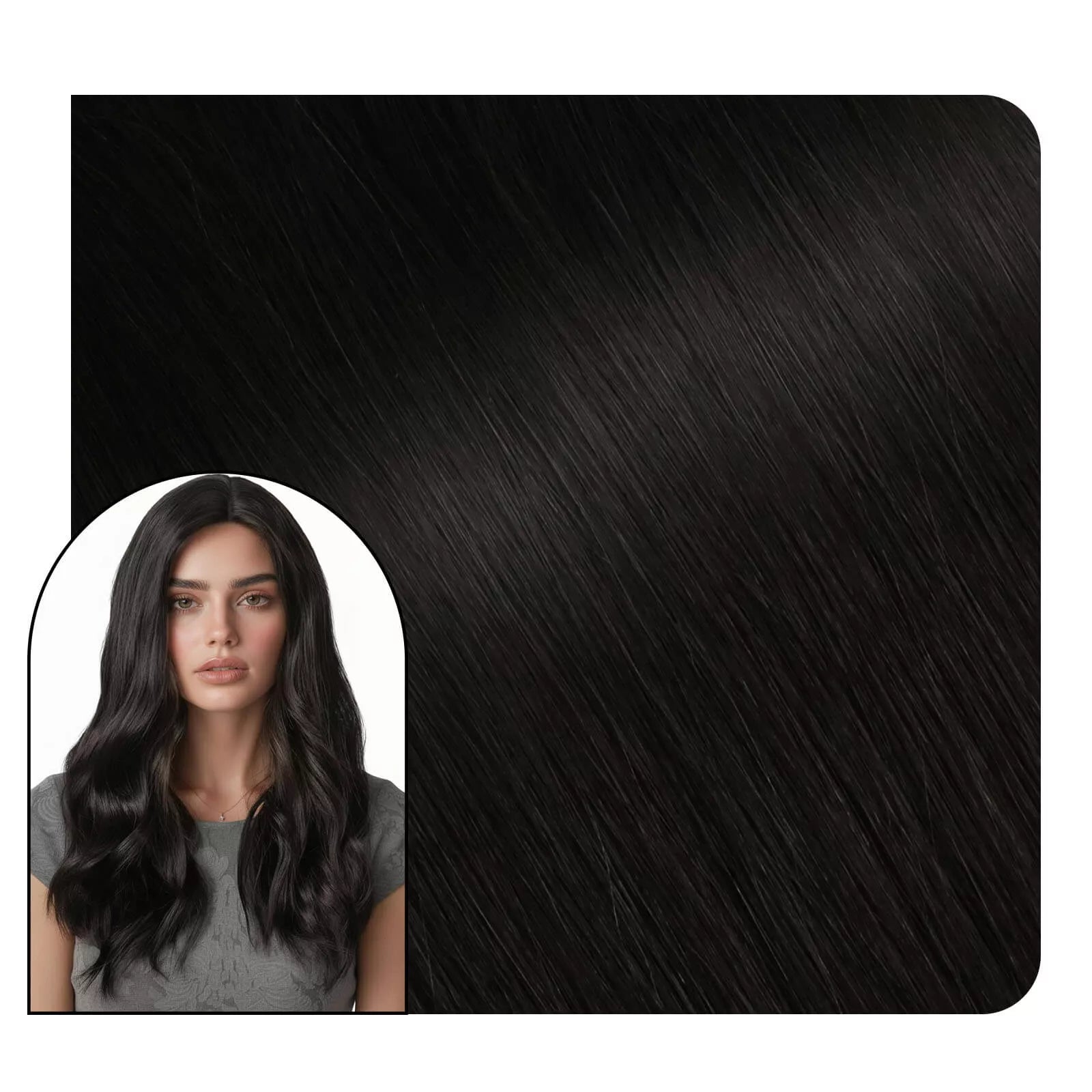 Butterfly Hair Weft Off Black Human Hair PU Hole Weft