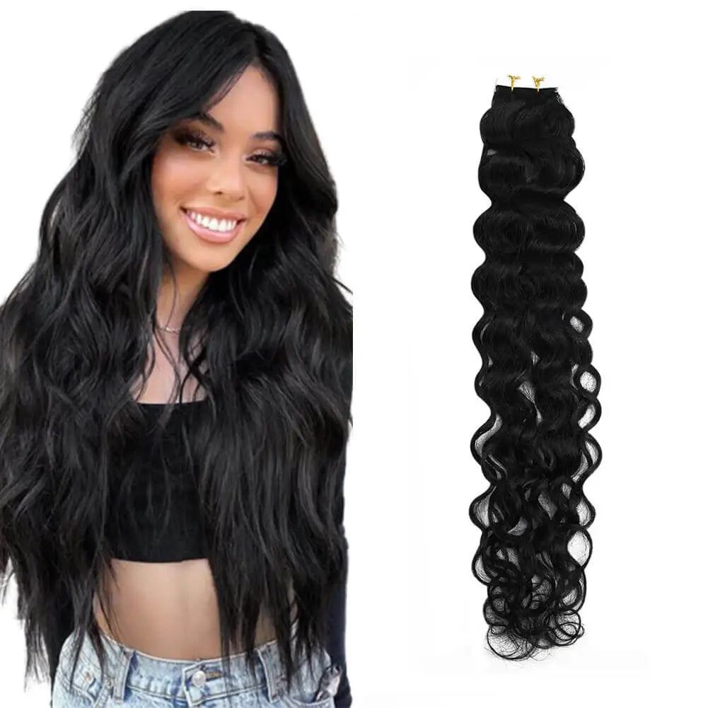 natural wave invisible injection tape in extensions 1