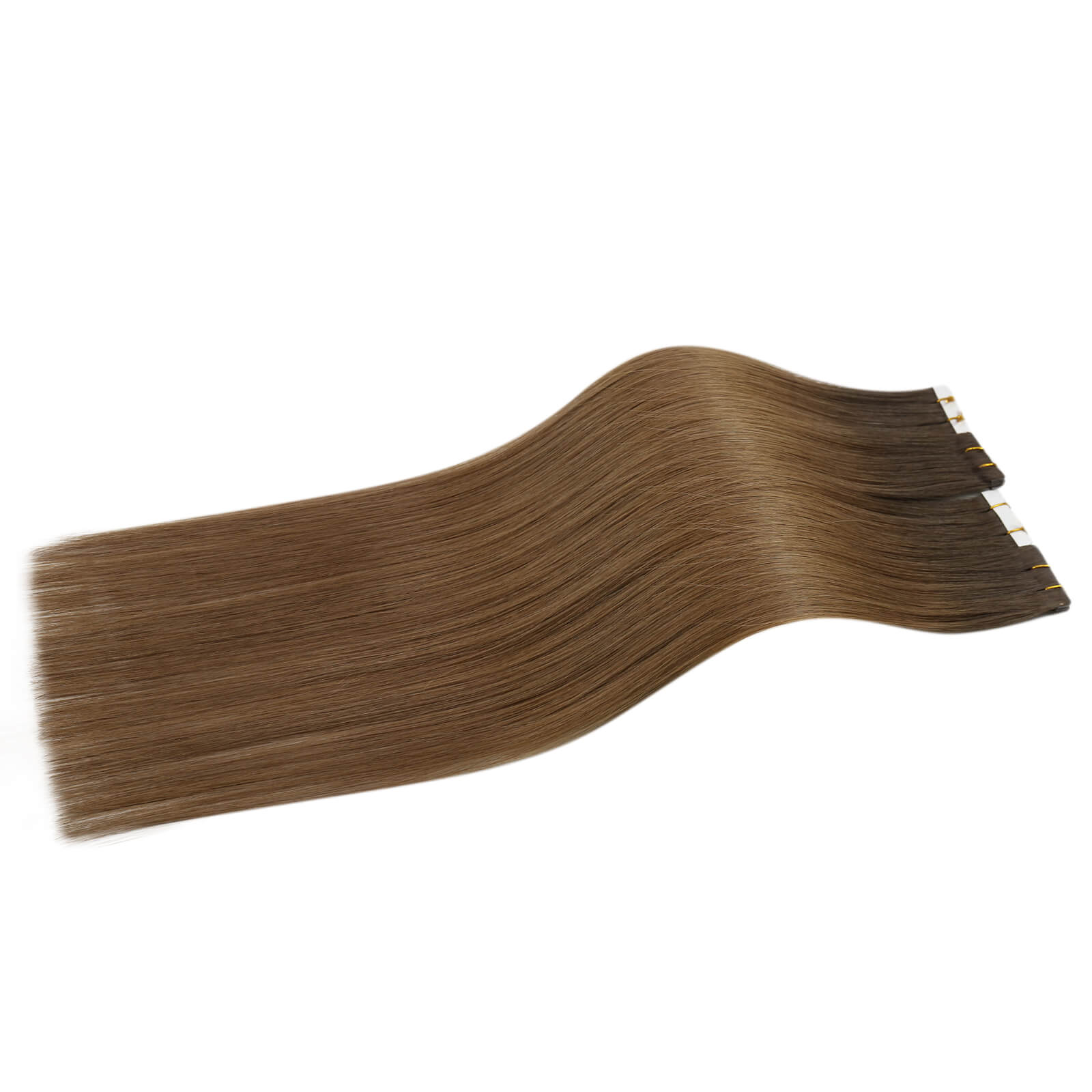 balayage color injection tape in hair extensions