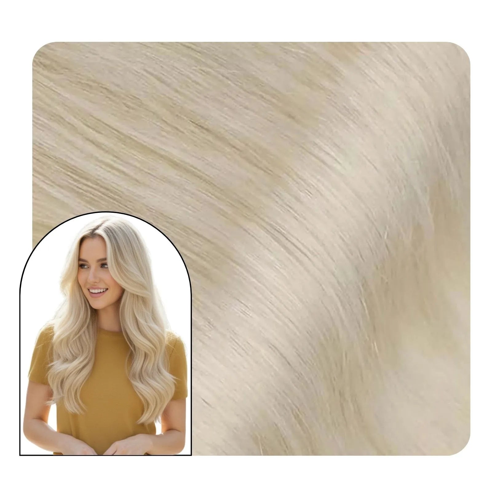 platinum blonde pu clip ins