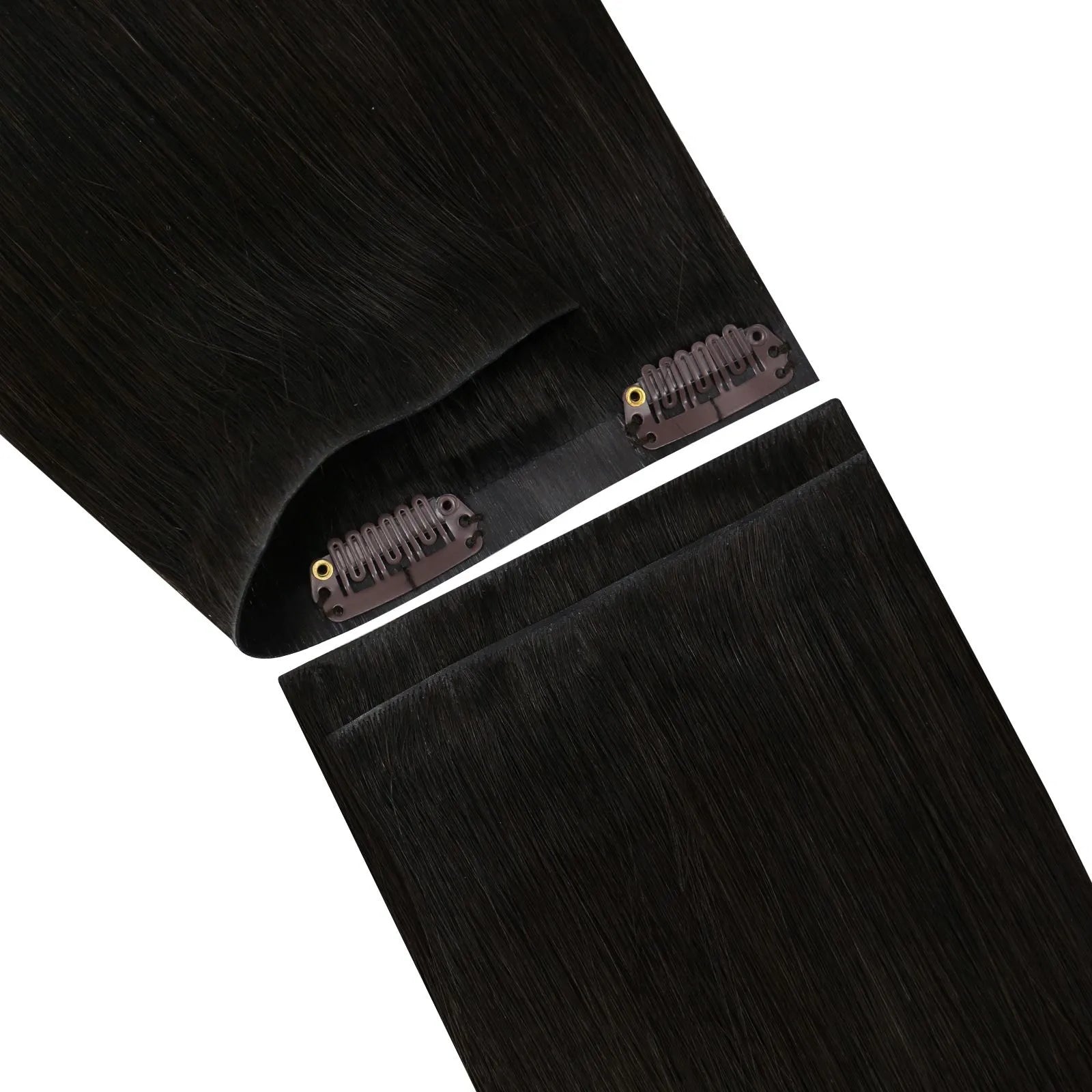pu clip in extensions seamless human hair extensions