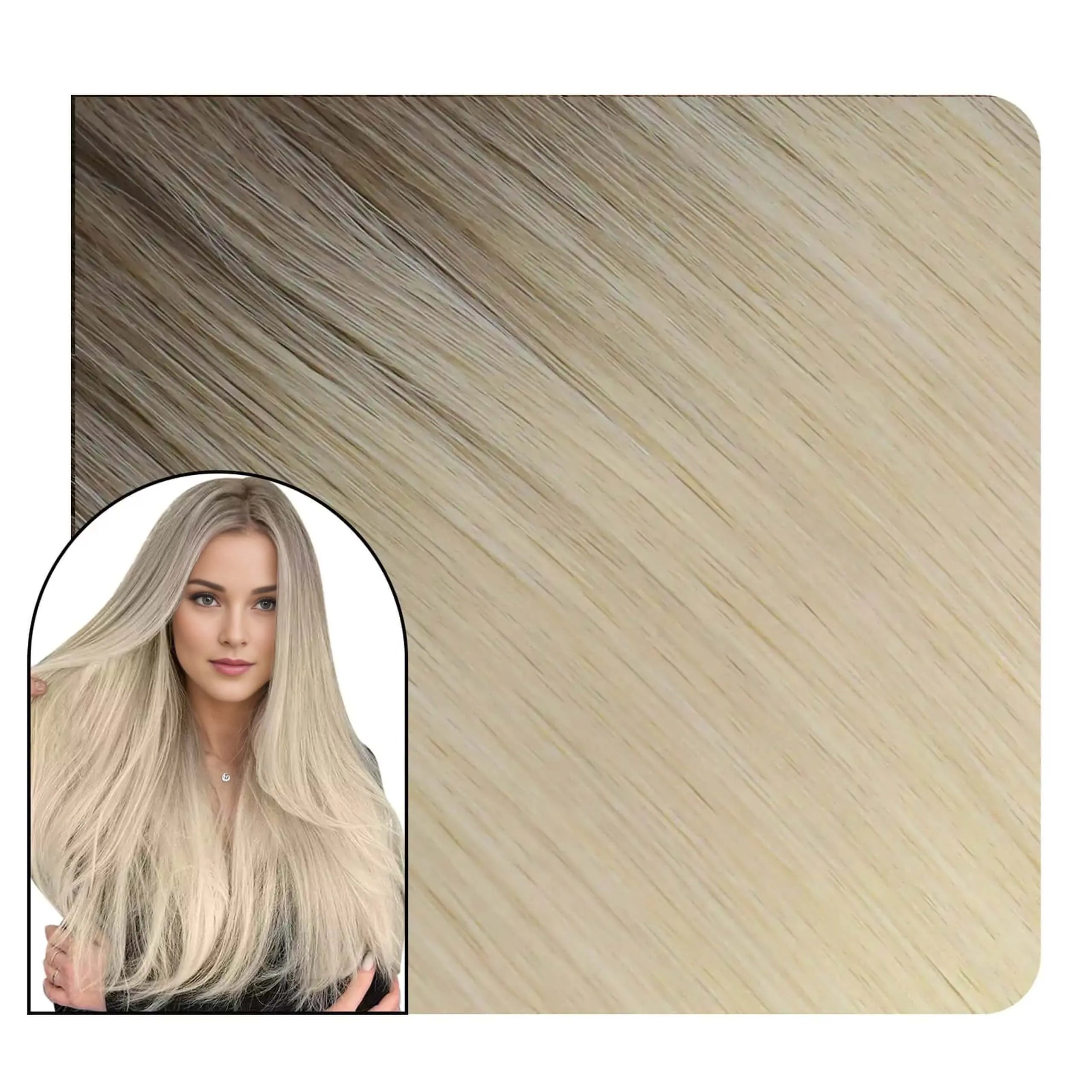 Full Cuticle Tape in Human Hair Extensions Straight Ombre Hair