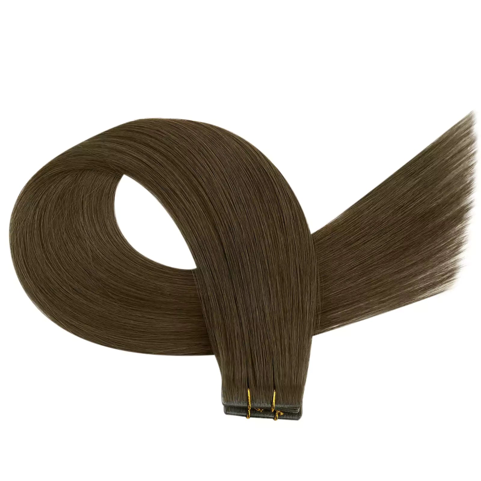 Virgin+ Invisible Seamless Injection Tape Hair Extensions Dark Brown 4