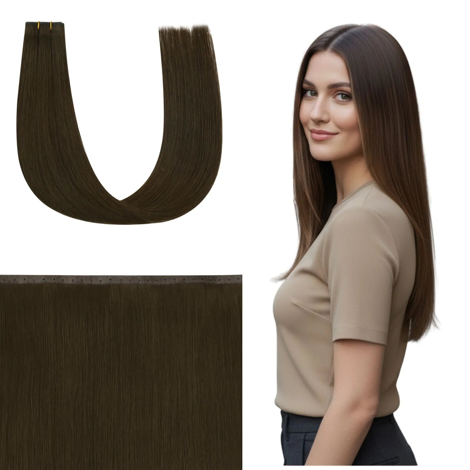 butterfly hair extensions real weft human hair extensions brown
