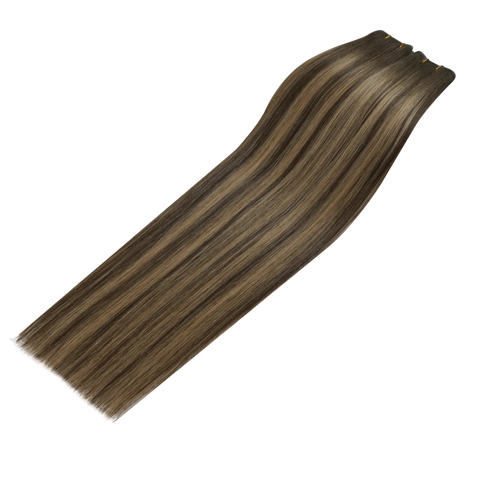 flat pu hole weft hair extensions virgin butterfly weft hair brown for women