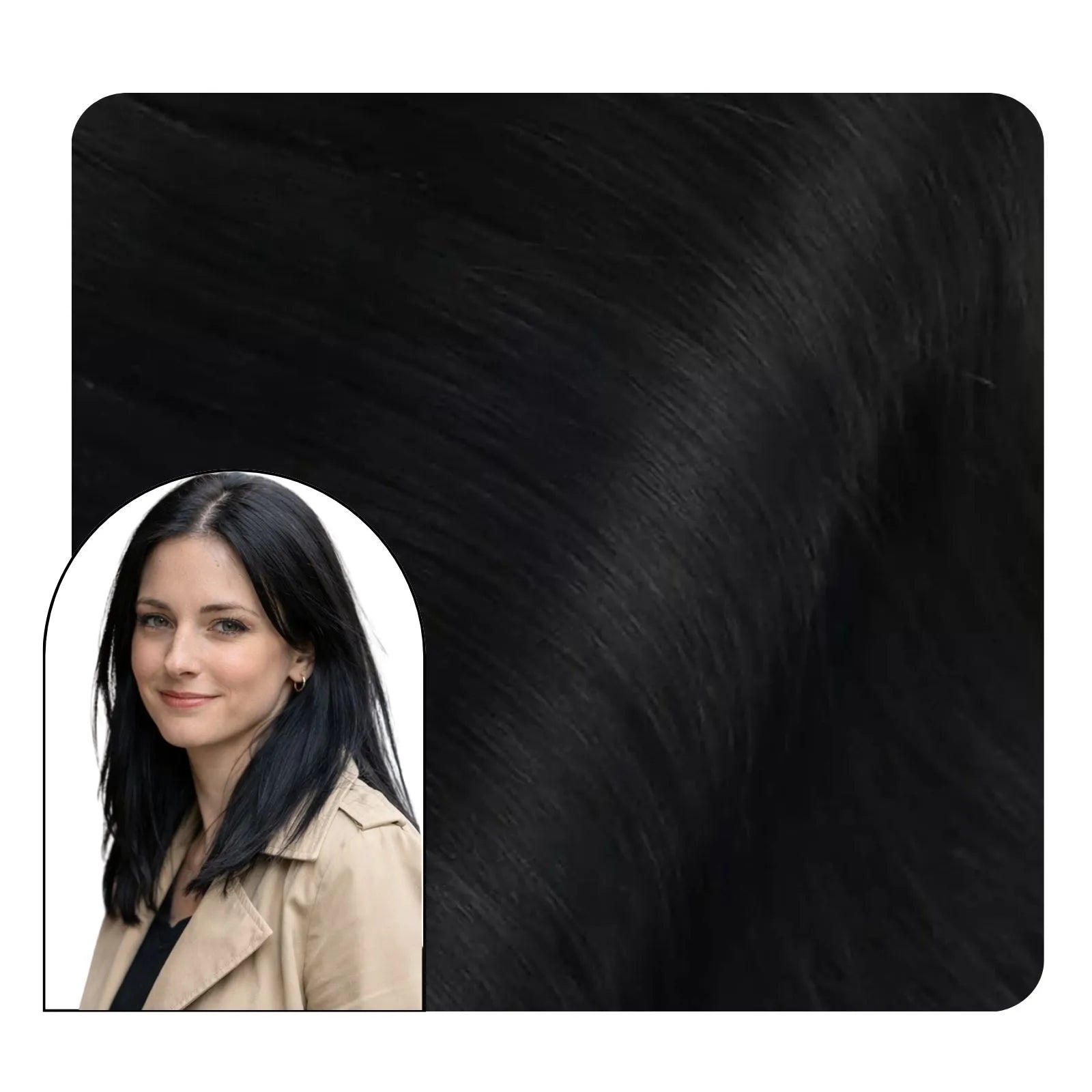 seamless clip in extensions injection clip ins jet black