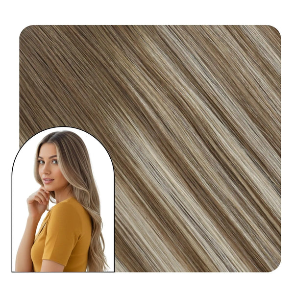 remy clip in hair extensions balayage blonde hair