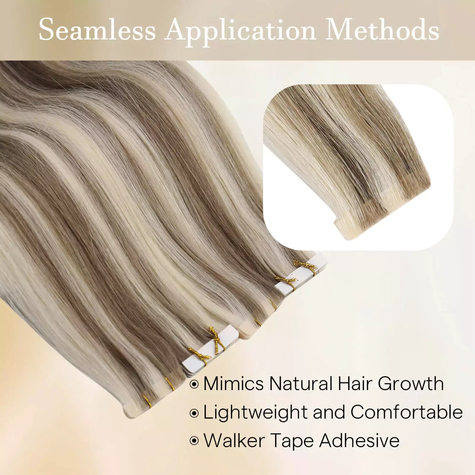 seamless hair extensions tape in human hair