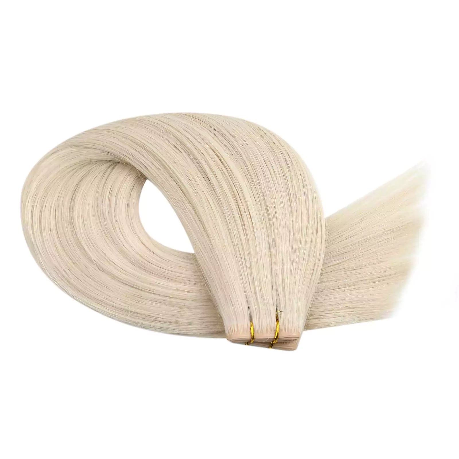 blonde beaded sew in hair extensions for women