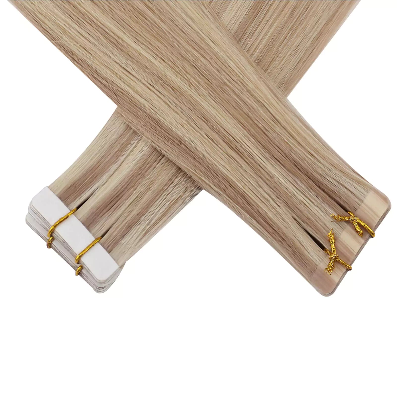 Ash Blonde with Bleach Blonde Tape in Hair Extensions