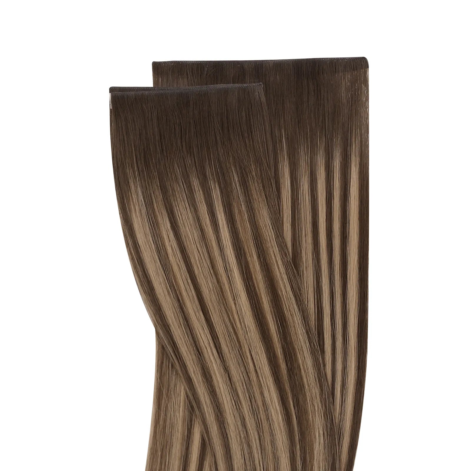 seamless tape in weft hair extensions for brown hair
