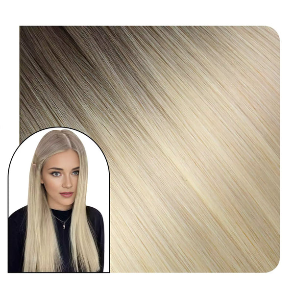 Genius Weft Hair Extensions 100% Human Hair Ombre Color