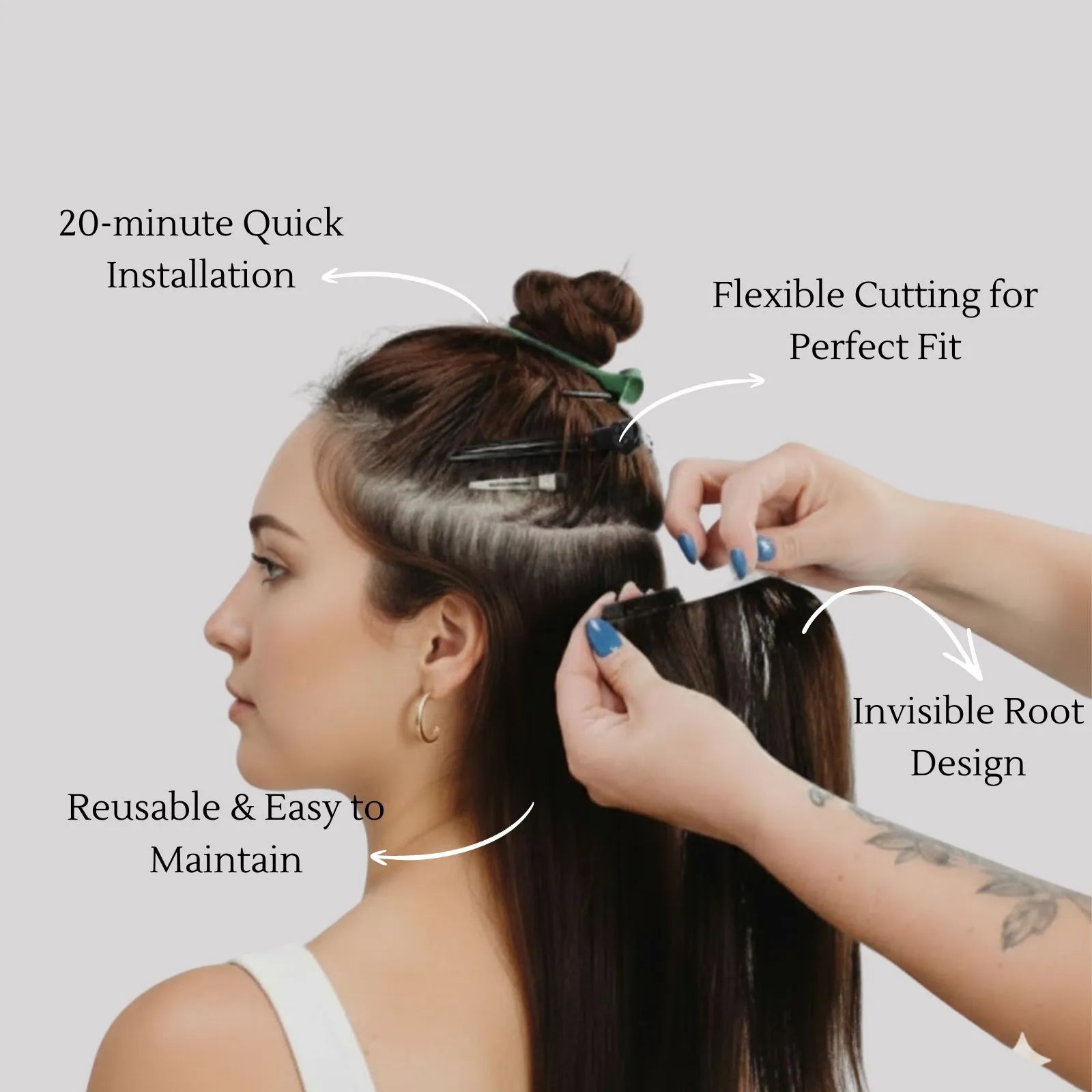 tape in weft hair extensions