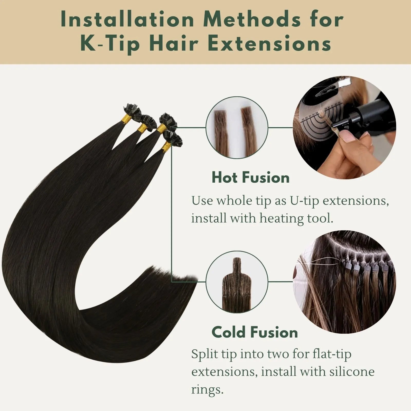 how to apply ktip hair extensions