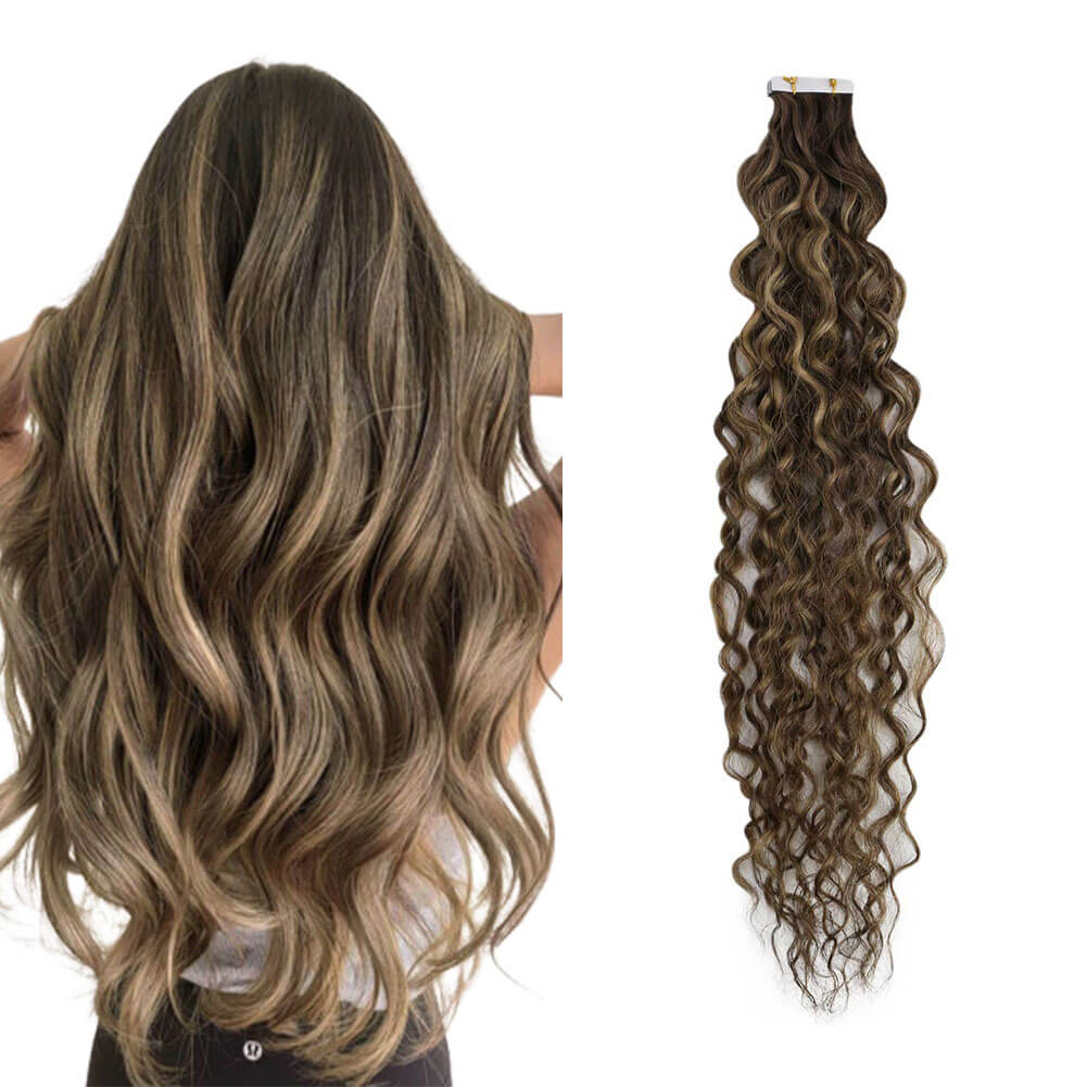 natural wave invisible injection tape in extensions BM