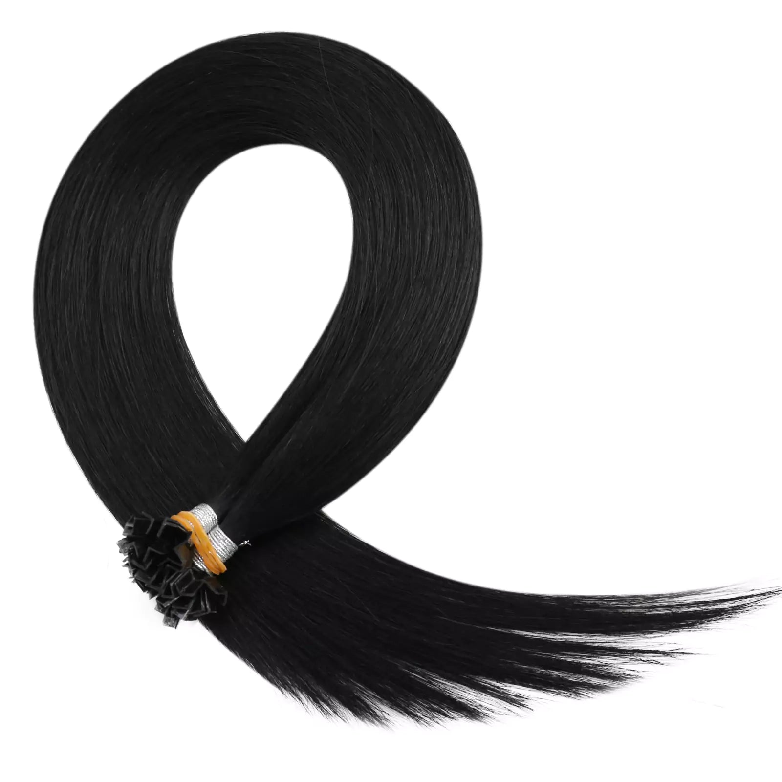 High Quality Ktip Extensions 100% Human Hair Jet Black Color