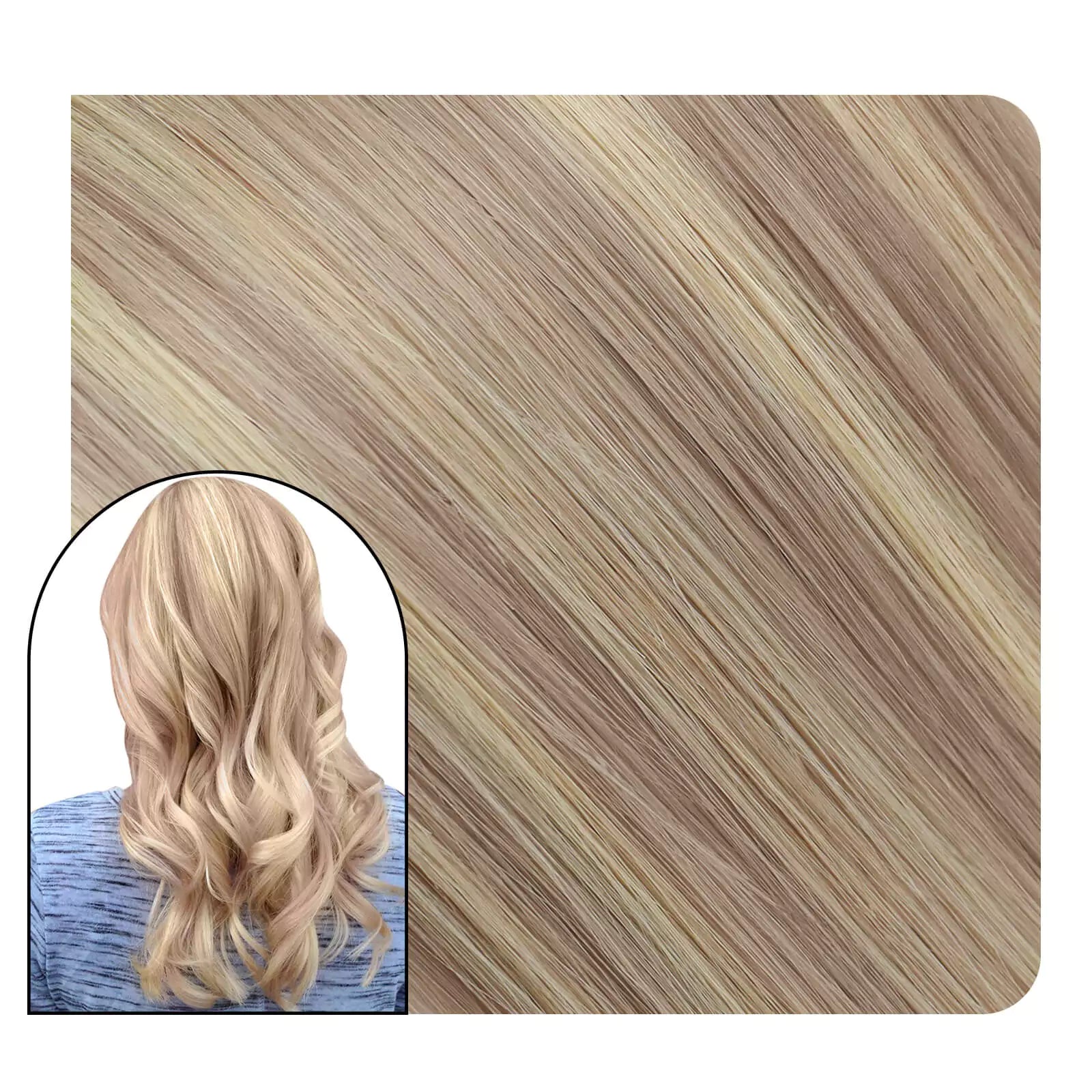 Ktip Hair Extensions Invisible Human Hair Highlight Blonde
