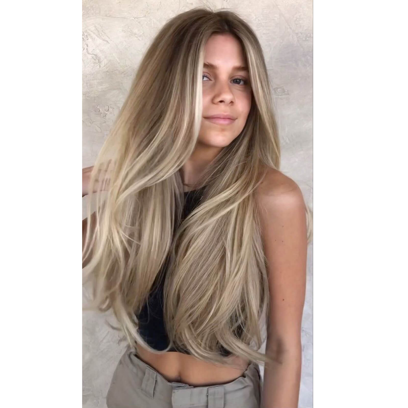 Human Hair Extensions Clip In Balayage Grey Blonde For Thin Hair