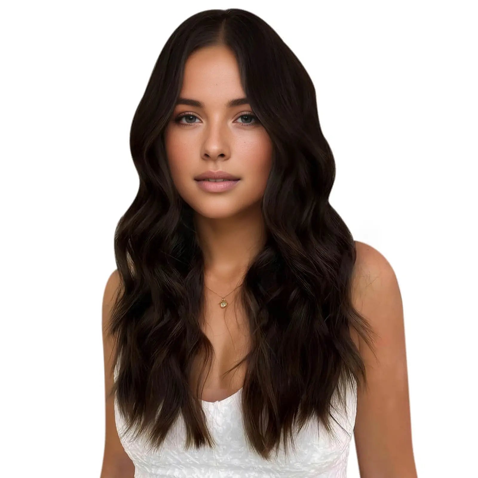invisible genius weft hair extensions dark brown hair