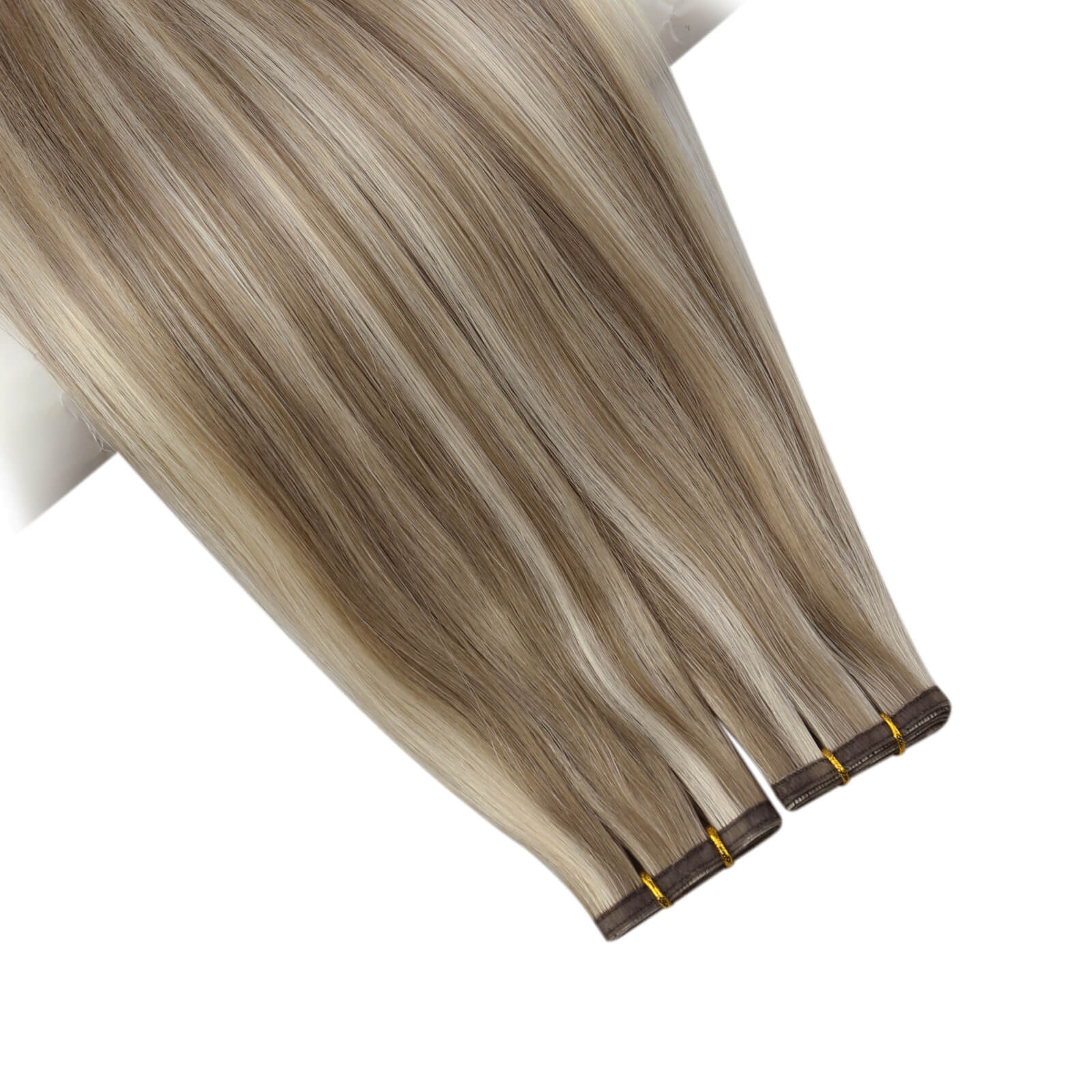 full cuticle virgin human hair weft flat silk weft 8P60