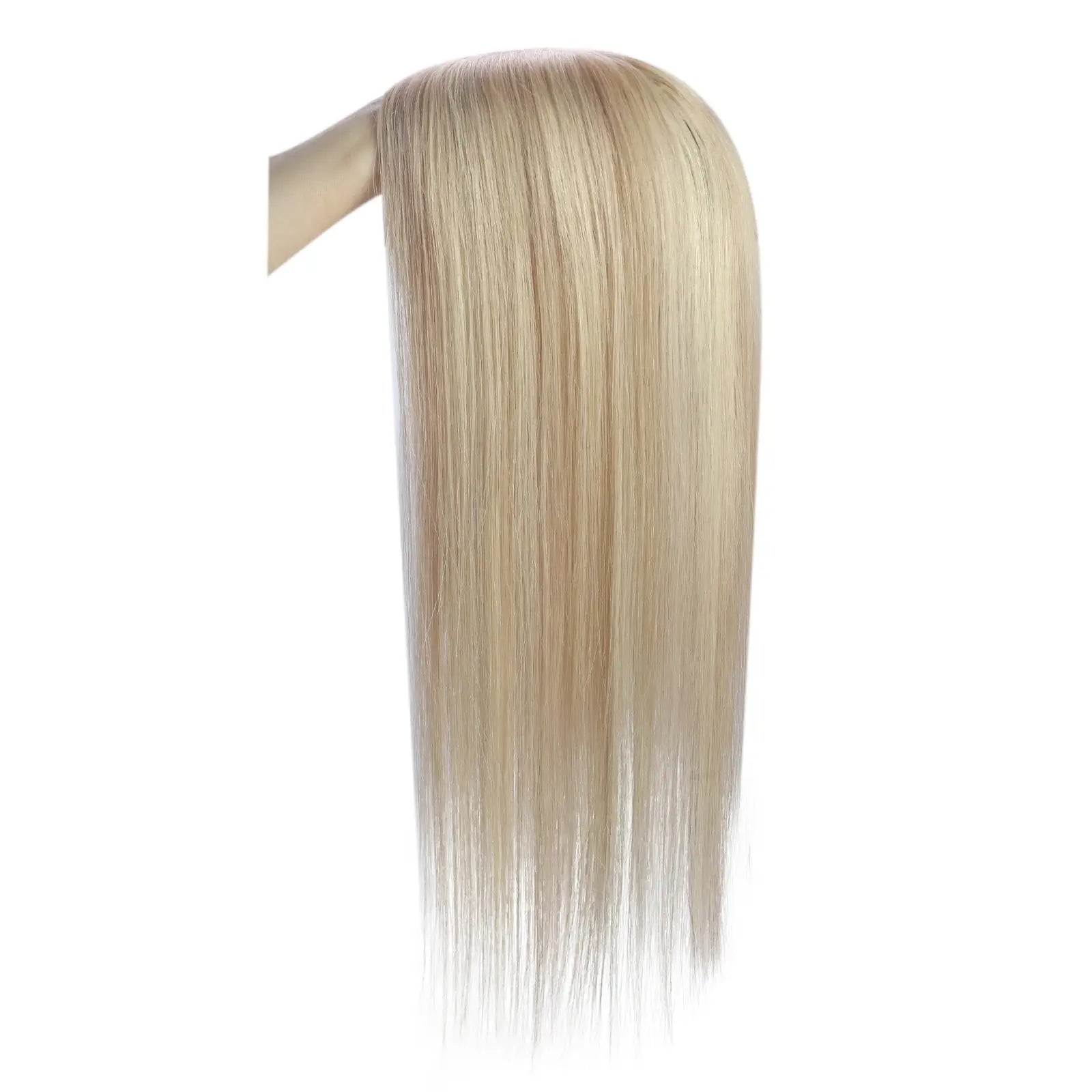 virgin human hair topper highlighted color for thin hair
