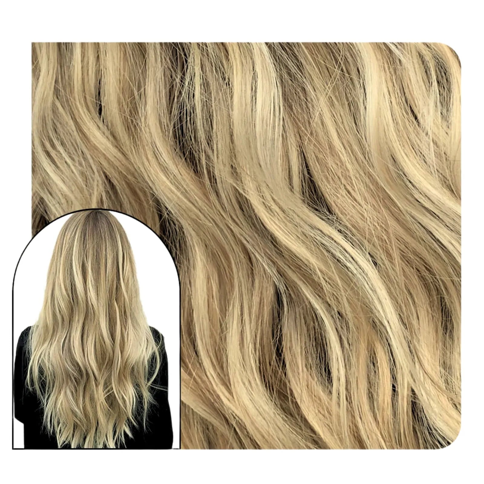 injected tape in hair extensions for women